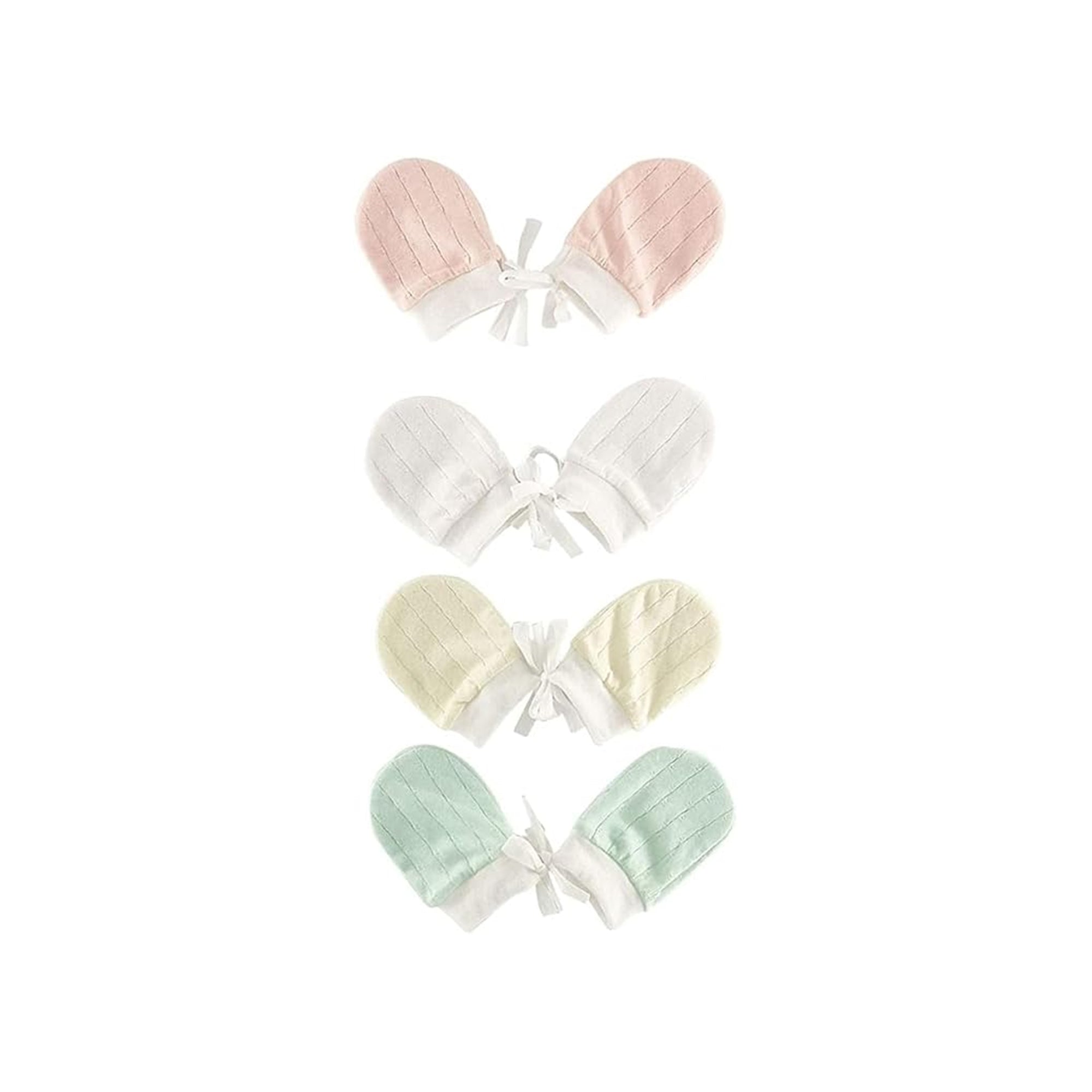 4 Pairs Newborn Baby Mittens Gloves – Soft Anti-Scratch Baby Mittens for Boys & Girls