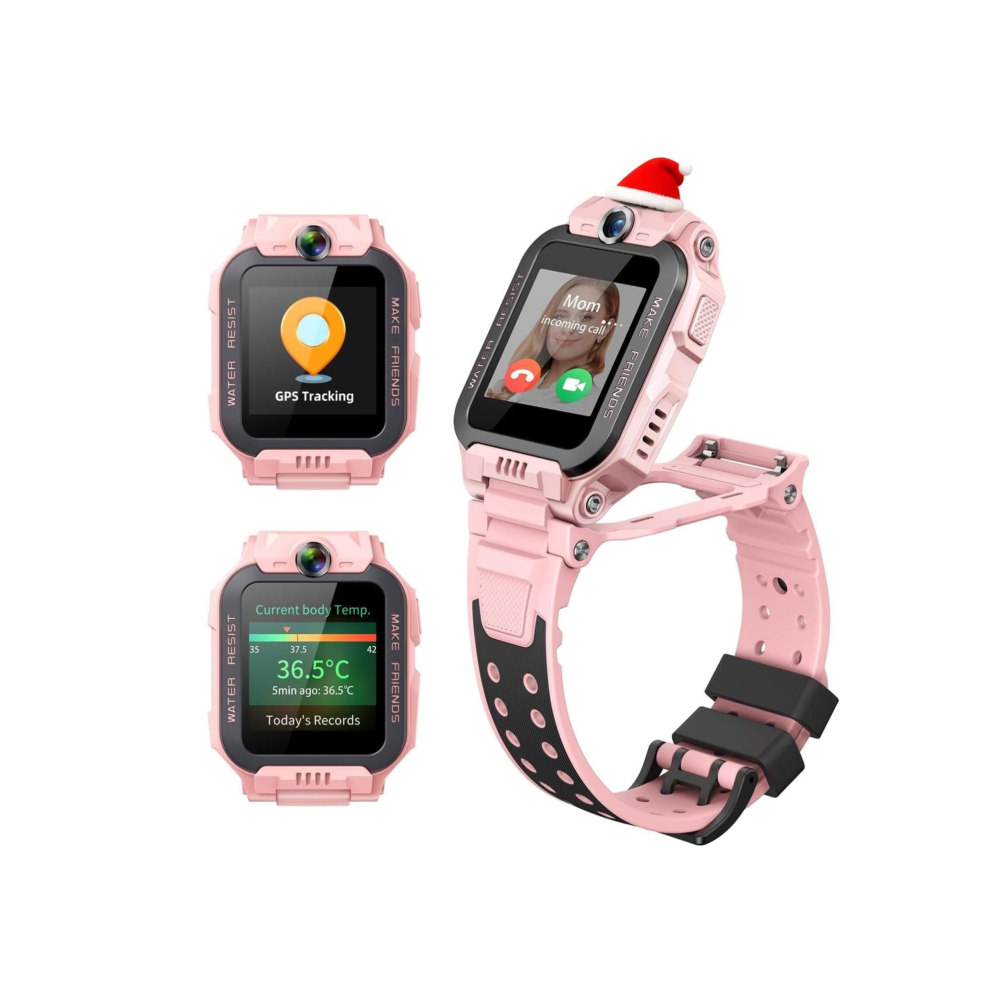 imoo Watch Phone Z7 Kids Smartwatch – 4G HD Video Calling with Real-Time GPS Tracking, IPX8 Waterproof (Light Pink)