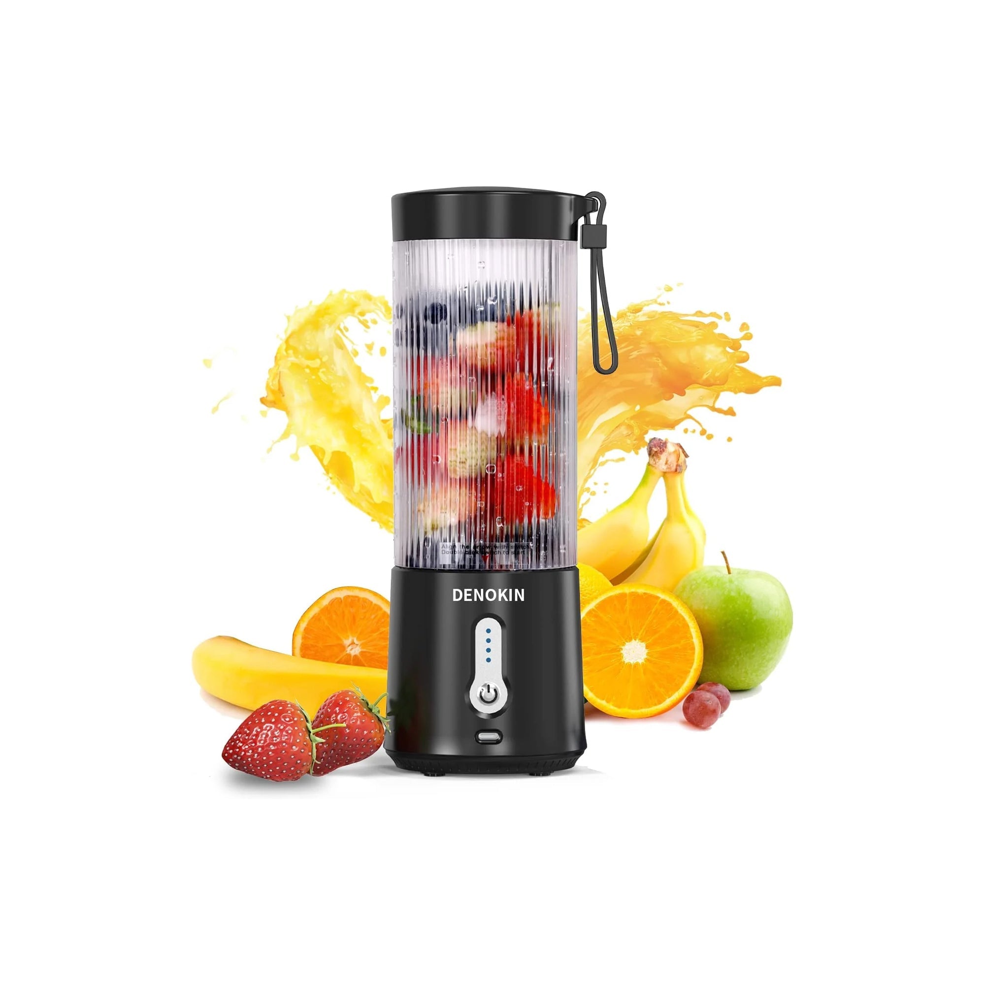 Portable Blender Personal Mini Blender 16 oz USB Rechargeable Smoothie Blender Six Blades Fruit Juicer for Travel