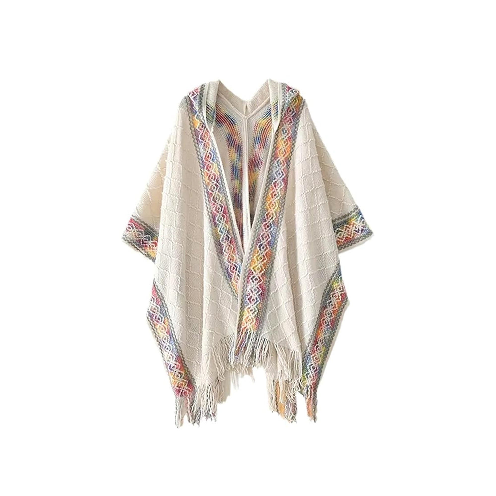 KASTWAVE Knit Shawl Wrap for Women – Oversized Winter Scarf Poncho Sweater, Warm & Soft Fashion Wrap