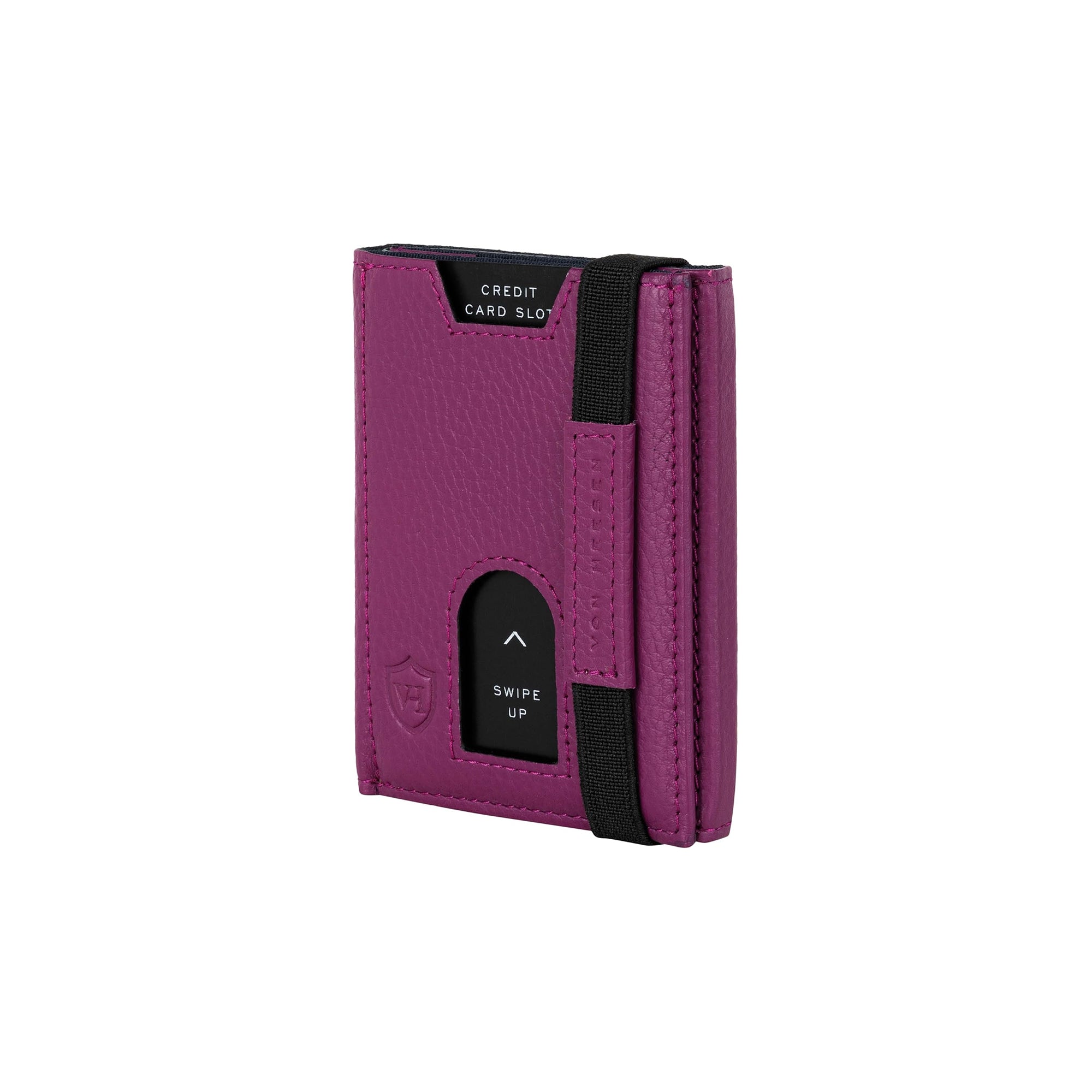 VON HEESEN Slim Wallet RFID Protection Purple Compact Card Holder For Women