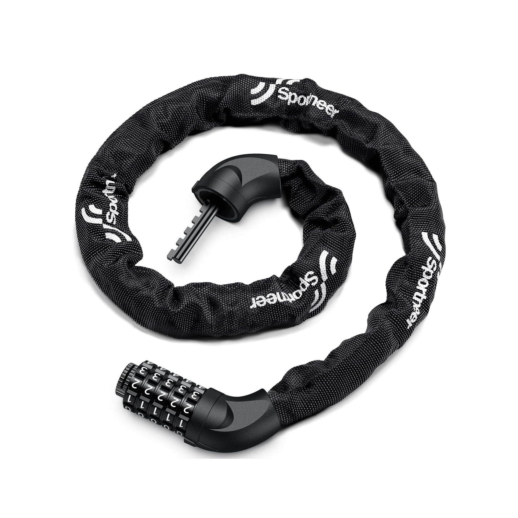Sportneer Bike Lock – 5 Digit Combination Chain Lock, Heavy Duty 3.2ft Anti-Theft Bicycle Lock (6mm Thick)