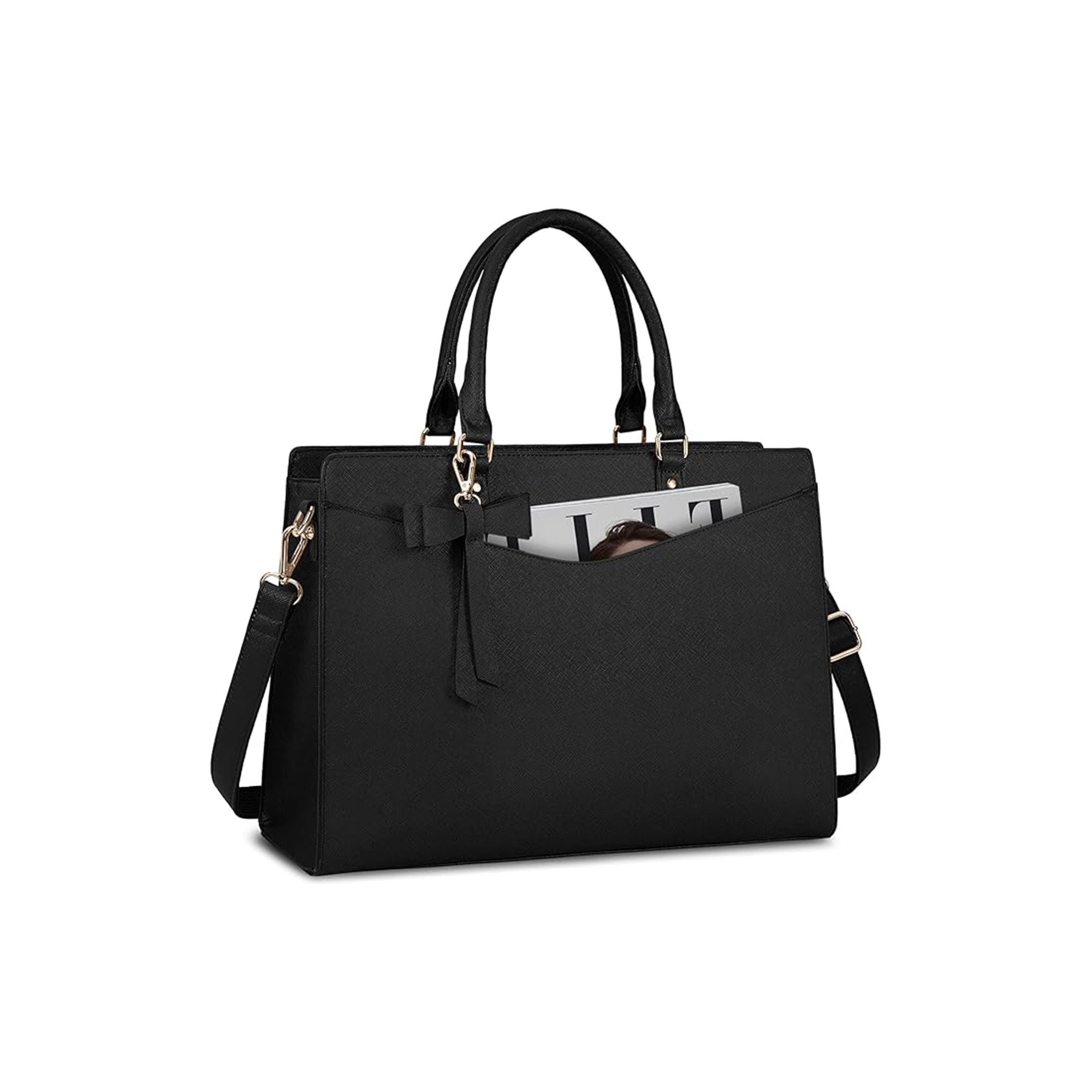Laptop Bag for Women 15.6 Inch Waterproof PU Leather Tote Bag – Business Office Work Briefcase Computer Handbag