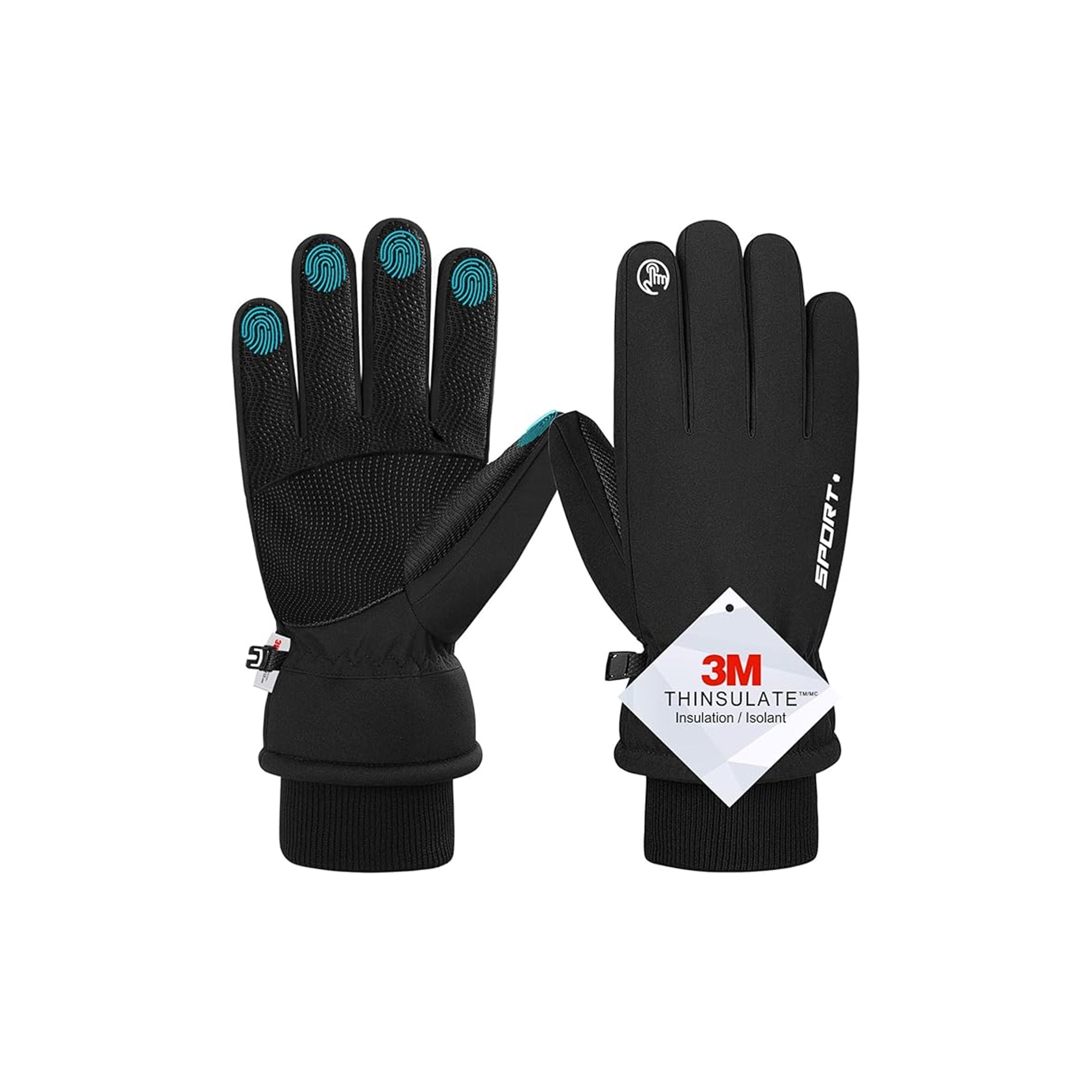 Waterproof Winter Gloves for Men & Women – Windproof Touchscreen Cycling & Motorcycle Gloves for Skiing, Driving, Running & Outdoor Sports