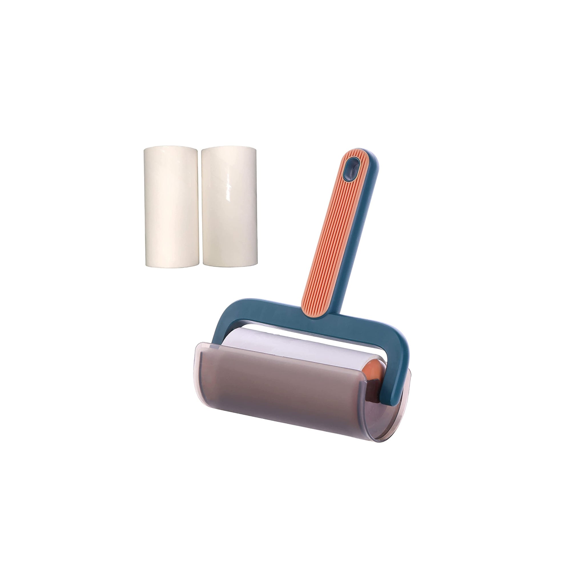 SYOSI Lint Roller for Pet Hair – Extra Sticky Reusable Lint Remover with 1 Handle & 3 Refills for Clothes, Couch & Carpet (Orange)