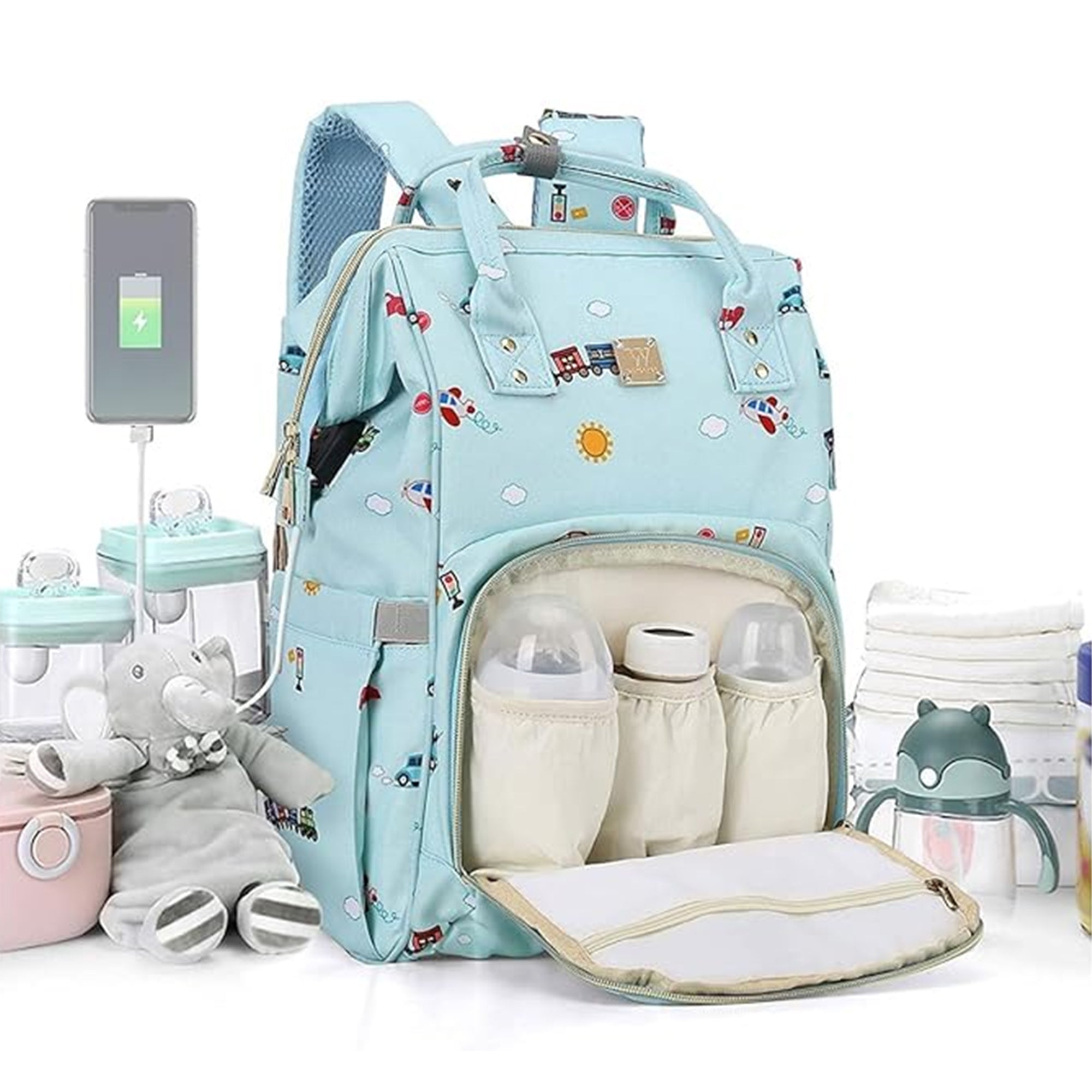 Diaper Bag Backpack for Mom & Dad – Multi-Functional Baby Care Nappy Bag for Boys & Girls, Large Capacity Maternity Travel Backpack