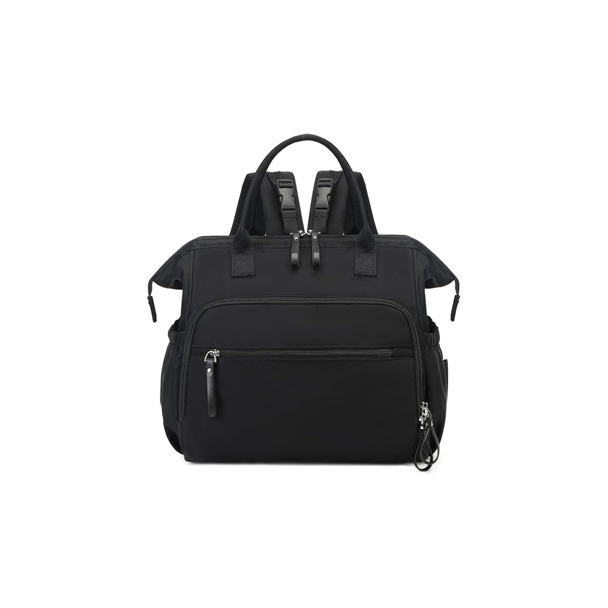 Convertible Diaper Bag Tote – Water-Resistant Diaper Backpack with Anti-Theft Pockets & Stroller Clips, Multi-Function Baby Travel Bag