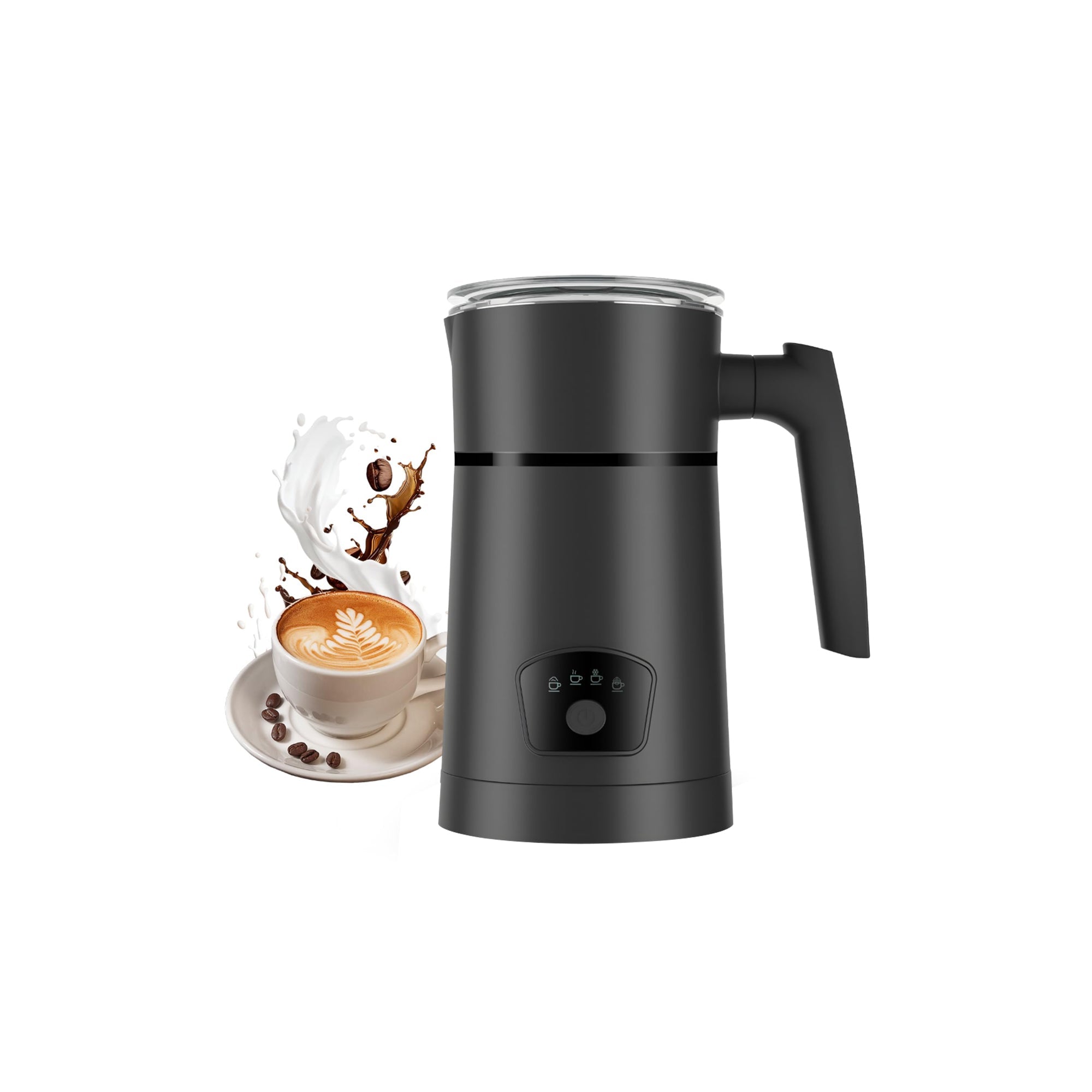 4-in-1 Electric Milk Frother – Automatic Milk Steamer with Hot & Cold Foam, Milk Warmer for Latte, Cappuccino & Macchiato Coffee
