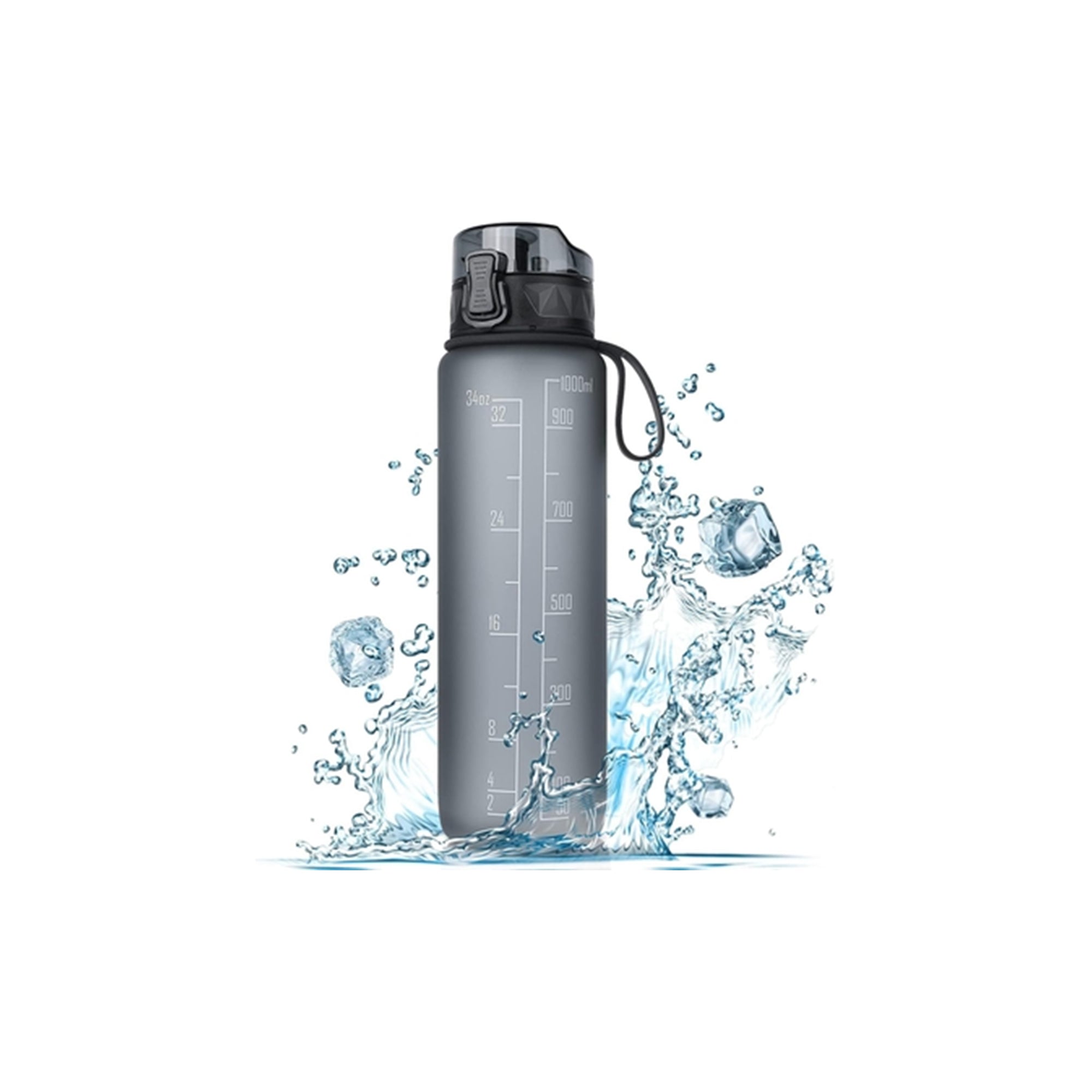 FULDENT 1L Water Bottle Ÿ?? BPA-Free Sports Drinking Bottle with Non-Slip Grip for Bike, Outdoor, School & Gym