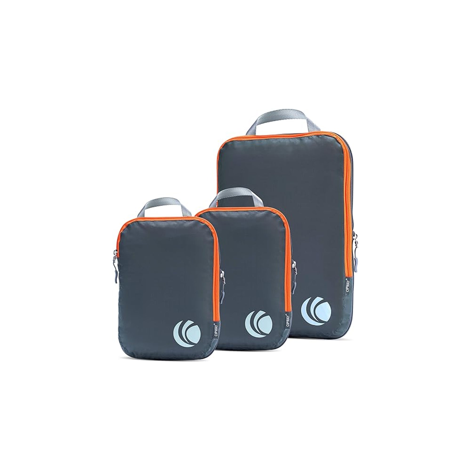Cipway Compression Packing Cubes Set Ÿ?? 3-Piece Ultralight Expandable Travel Organizers for Carry-On Luggage (Grey)
