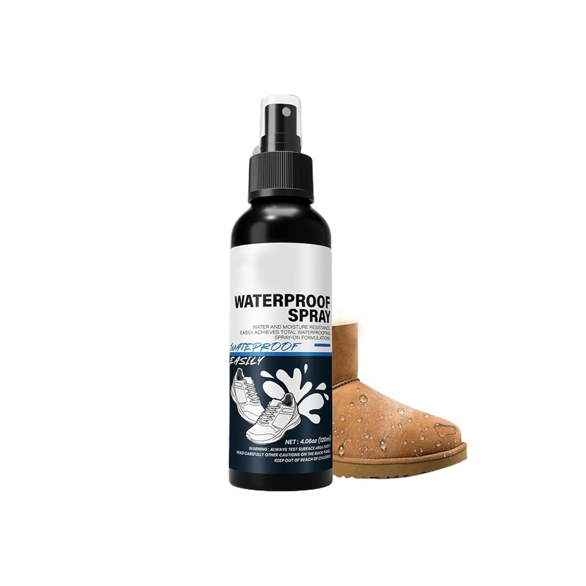 Waterproof Spray for Boots – Nano Water-Repellent Shoe Protector Spray for Leather, Suede & Fabric | Anti-Stain All-Weather Footwear Protection (120ML)