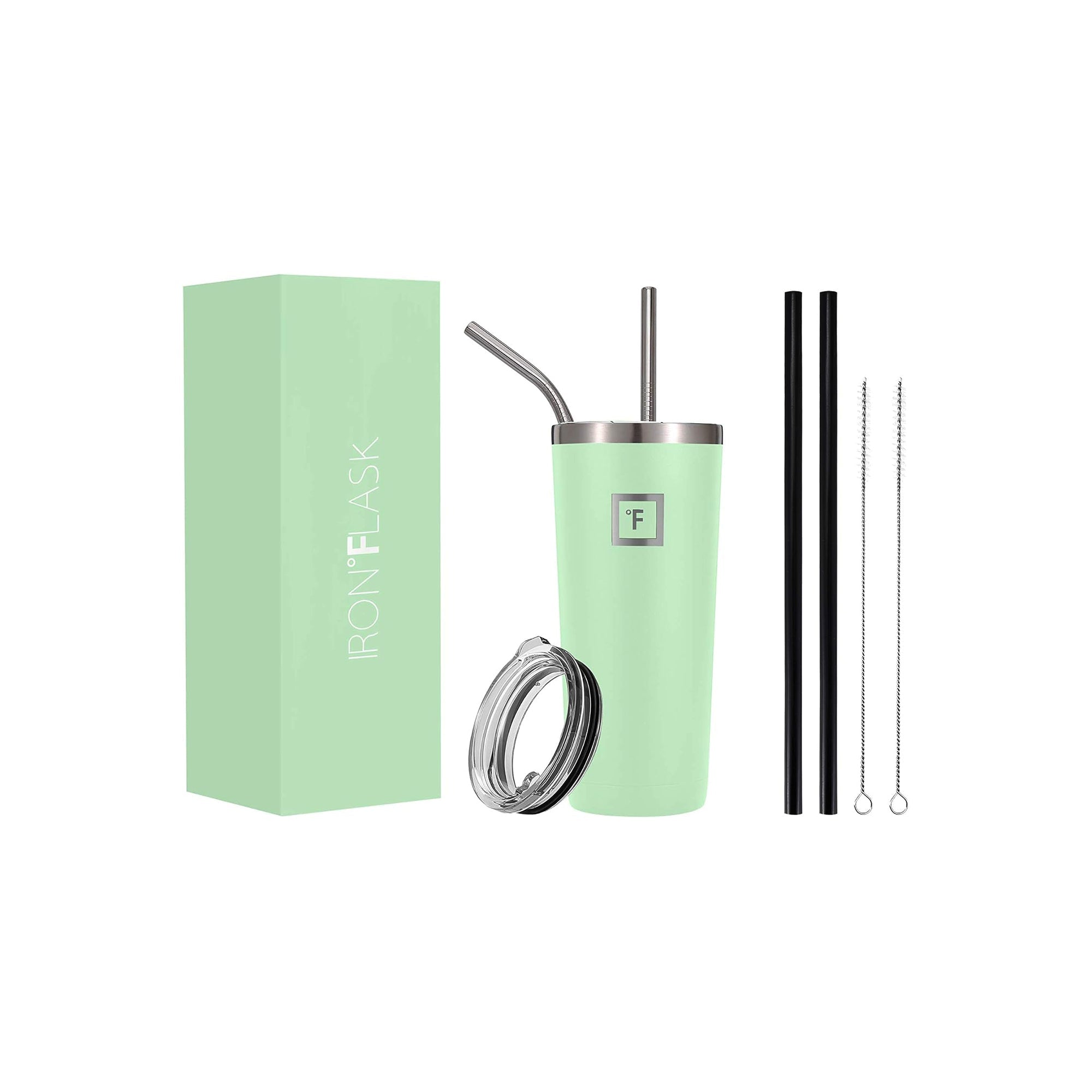 IRON ??FLASK Classic Tumbler - 24 Oz, Vacuum Insulated Stainless Steel, Hot Cold, Double Walled, Thermo Travel Mug, Water Metal Canteen, Mint