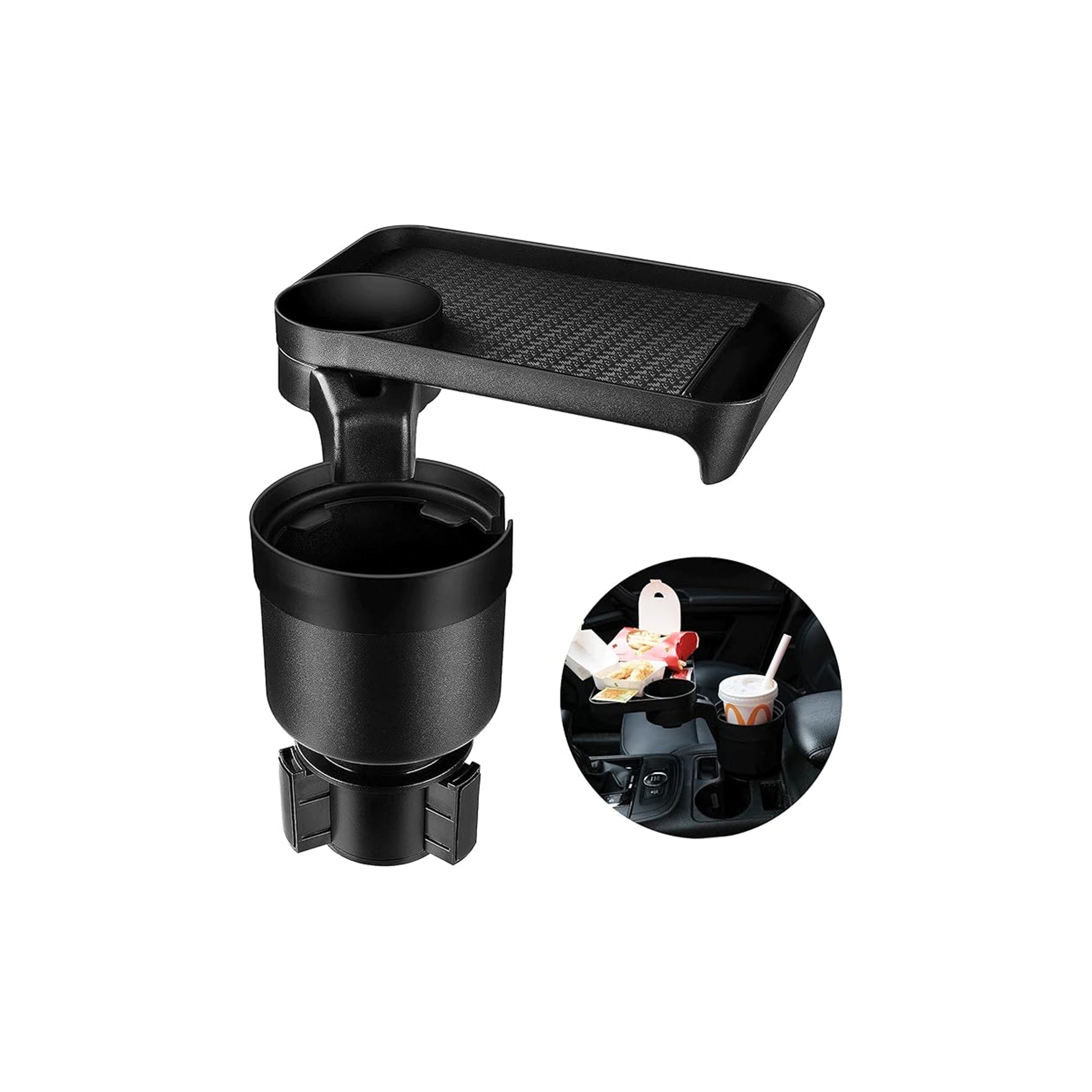 Cup Holder Tray for Car Drink Holder Expander Compatible with Yeti Hydro Flask Nalgene Camelbak Large Bottles
