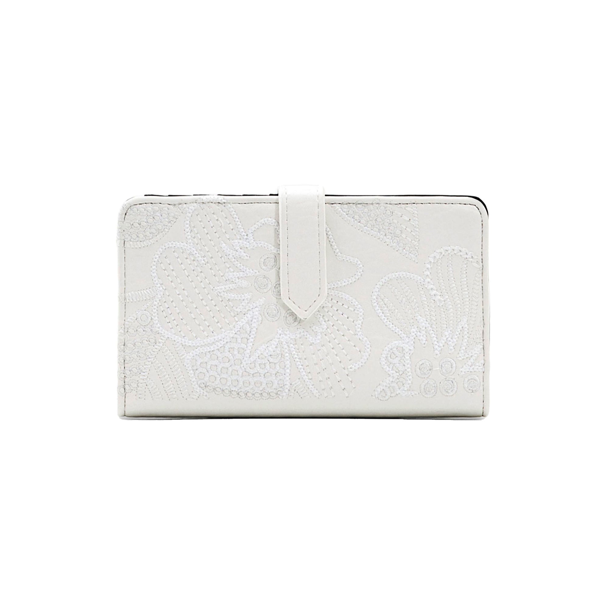 Desigual Women's Accessories PU Medium Wallet, White, White, Accessories Pu Medium Wallet