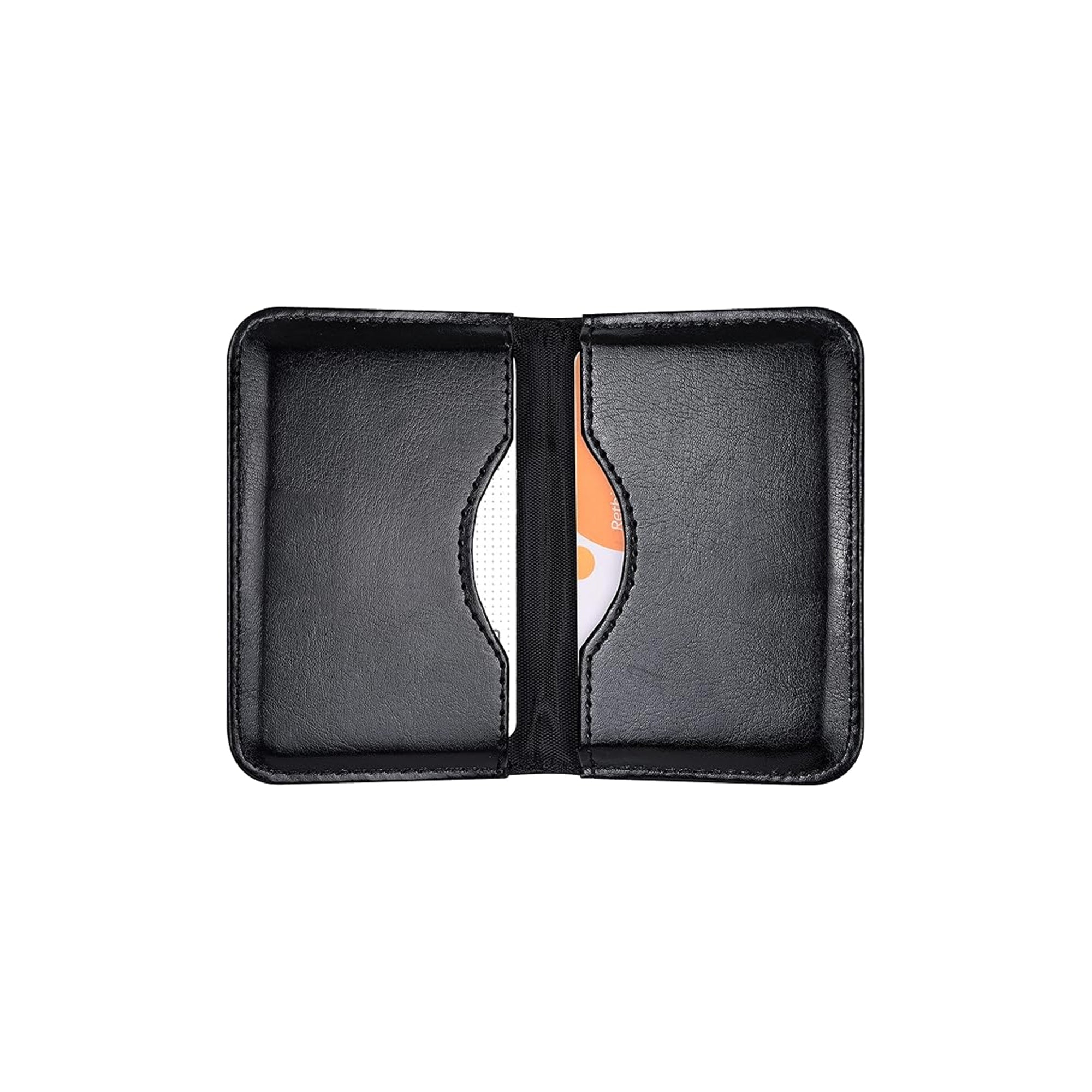 Wisdompro Business Card Holder 2 Sided PU Leather Folio Wallet Case with Magnetic Closure Ultra Slim