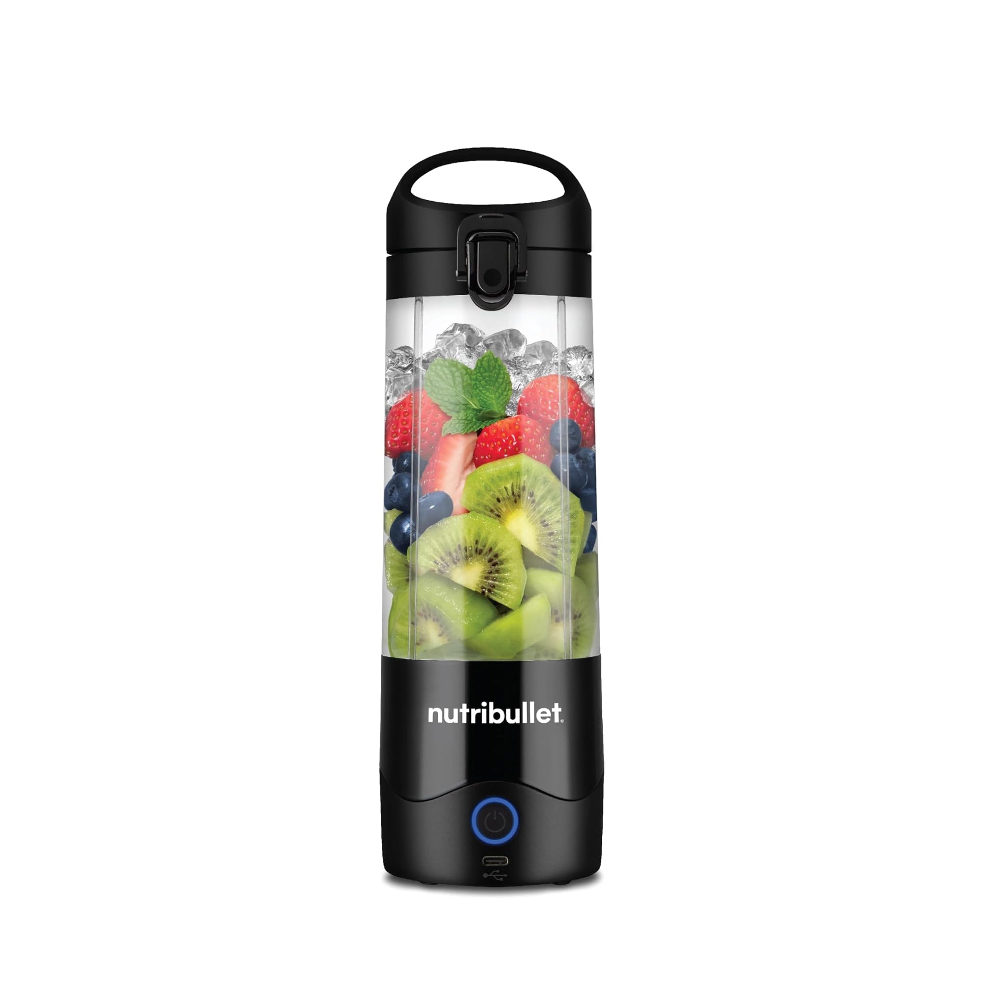 Nutribullet Portable Cordless Blender 475ml PB475W – USB-C Rechargeable Personal Blender for Shakes & Smoothies (Black)