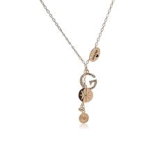 GUESS Womena’s Gold Pave G Linear Y-Shaped Necklace 16 + 2 Extender