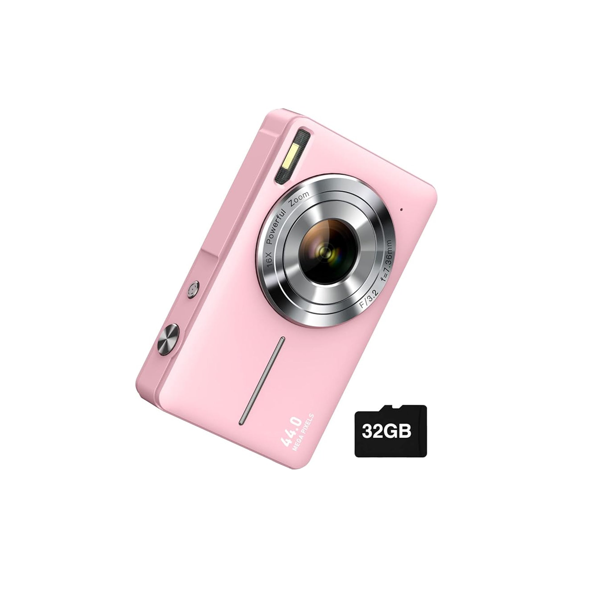 CAMKORY Digital Camera Pink – Compact Point & Shoot Camera for Kids & Beginners with Easy Controls