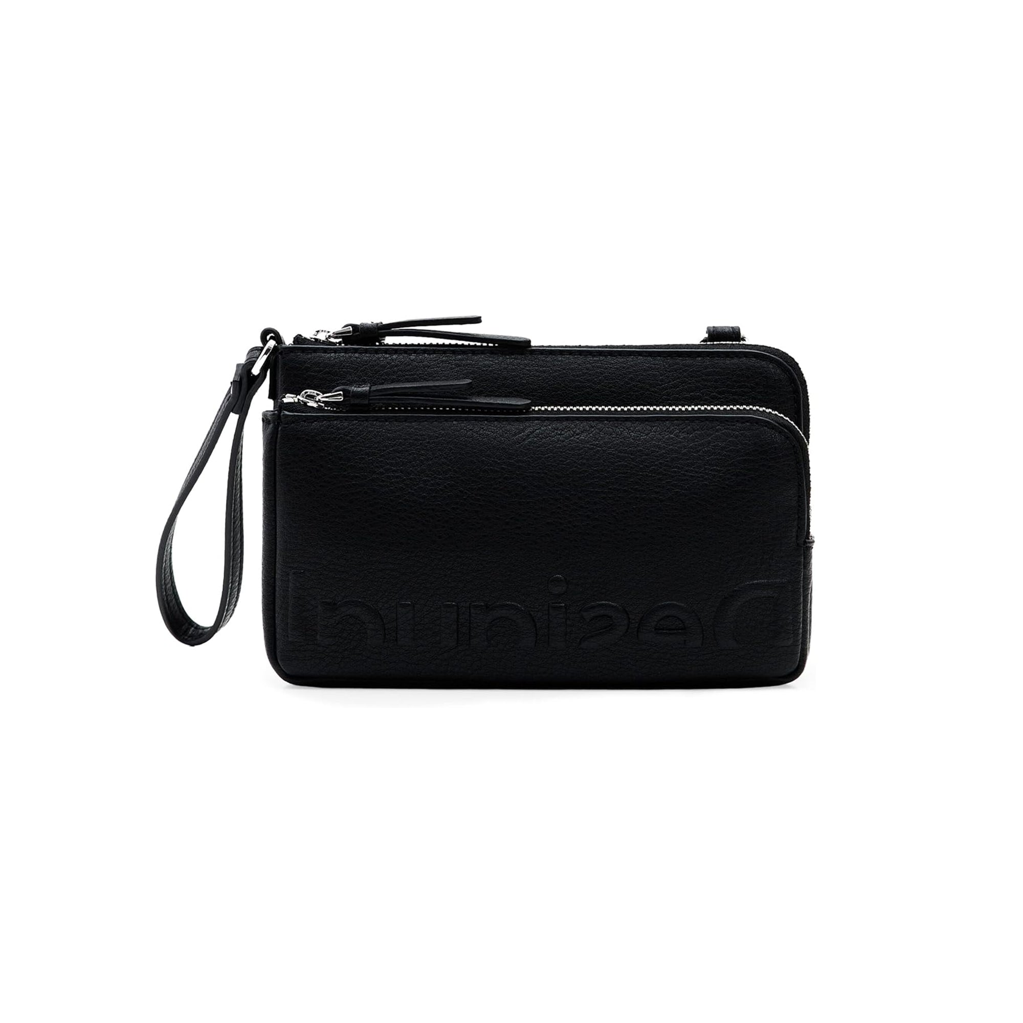 Desigual Mini Logo Crossbody Bag Black One Size Compact Everyday Purse
