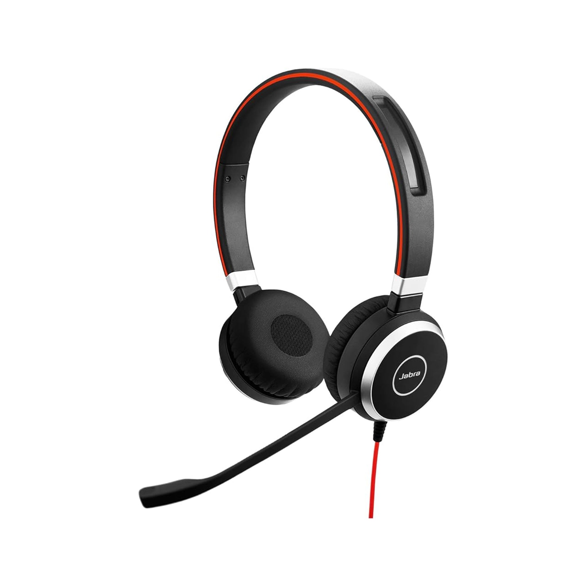 Jabra Evolve 40 MS Stereo Headset – Microsoft Teams Certified USB-C Headphones with Passive Noise Cancellation & Inline Controller