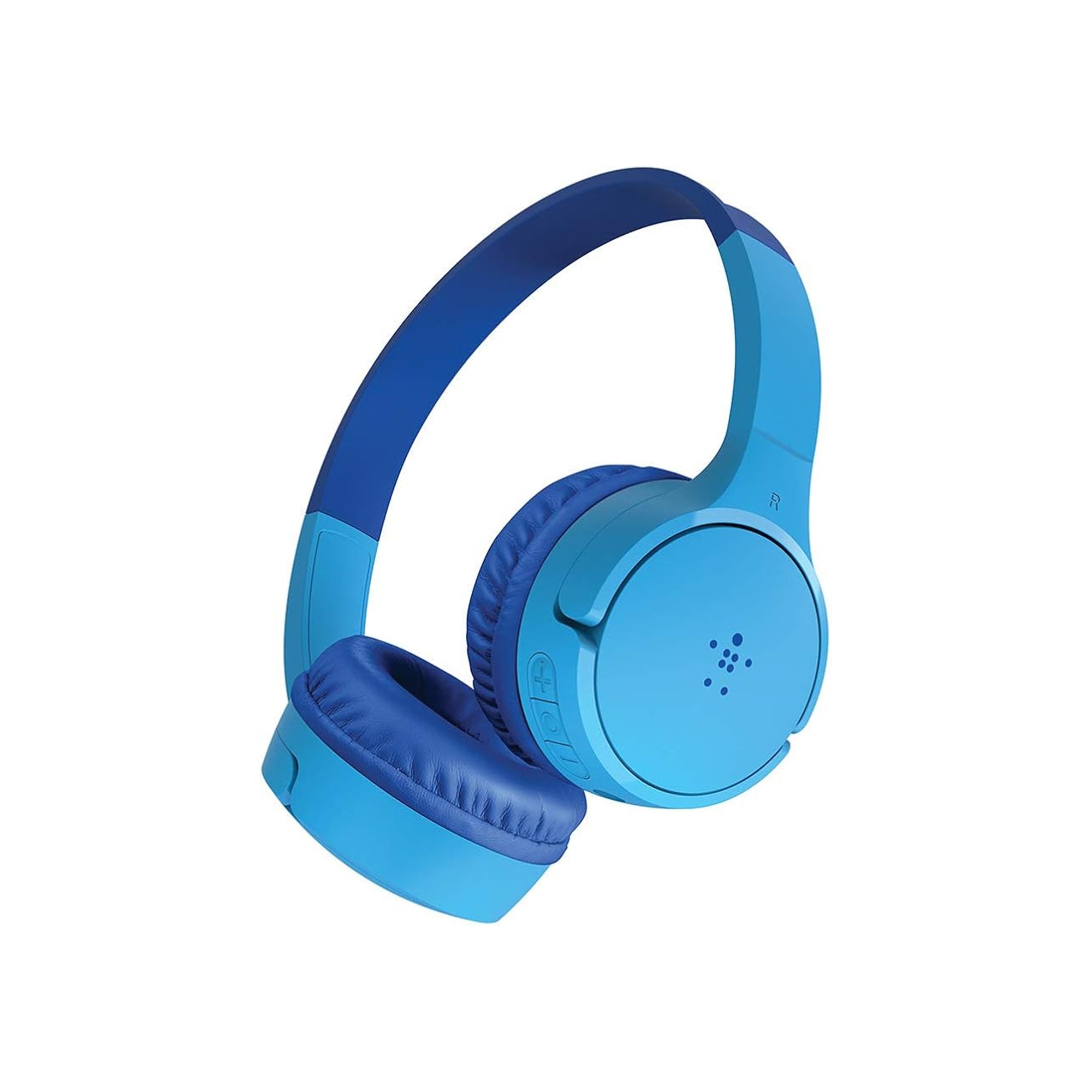 Belkin SoundForm Mini Kids Wireless Headphones Blue – Safe Volume Bluetooth Headset with Mic for School, Travel & Learning