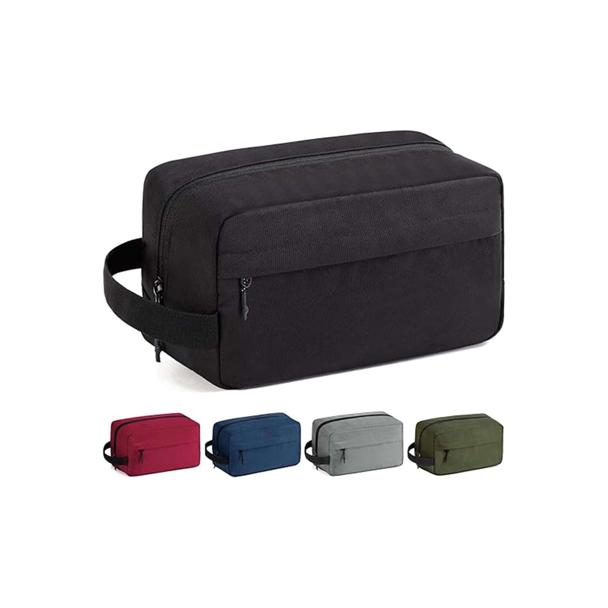 Vorspack Hanging Toiletry Bag for Men – Water-Resistant Travel Dopp Kit with Large Capacity (Black)