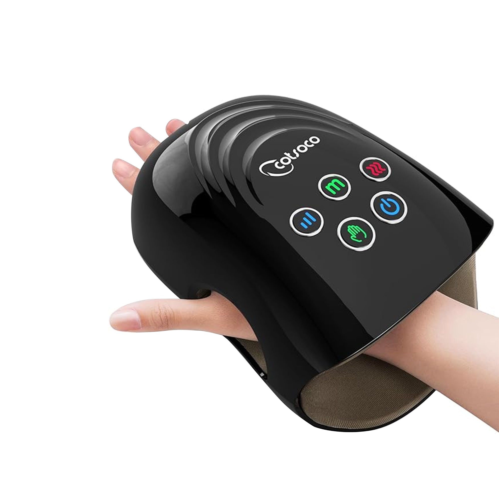 Cotsoco Hand Massager, Cordless Hand Massager with Heat and Compression for Arthritis and Carpal Tunnel, Ideal Gifts for Women Men Parents,Black