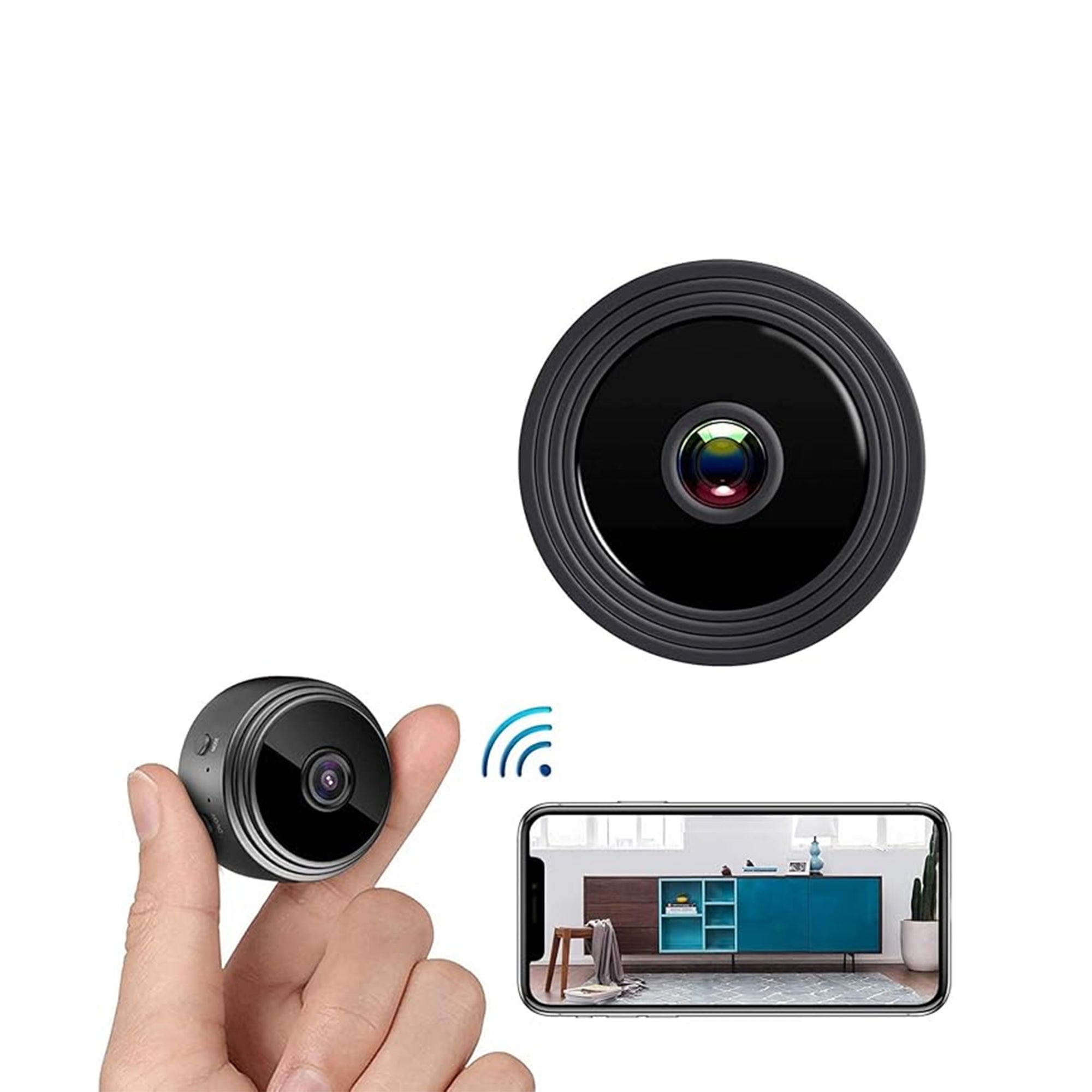 Mini WiFi Hidden Camera – HD 1080P Wireless Security Camera with Live View, Night Vision & Motion Detection for Home Monitoring