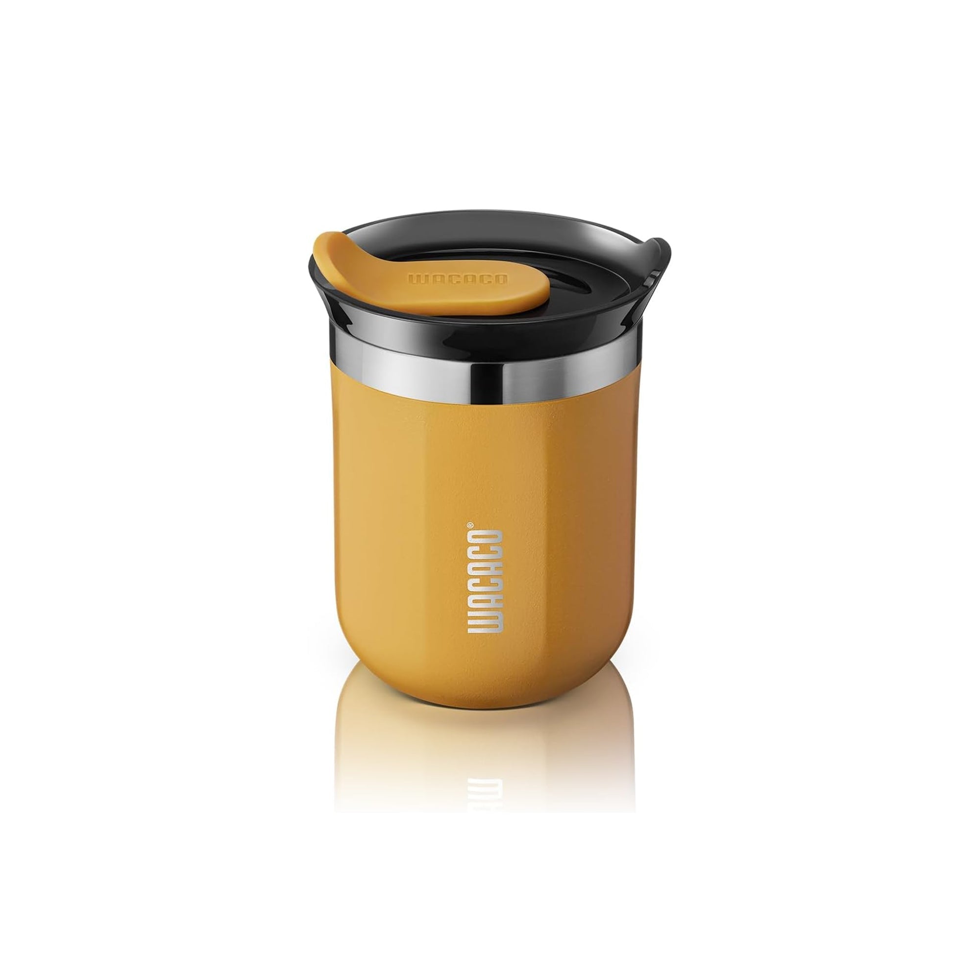 WACACO Octaroma Classico Vacuum Insulated Coffee Mug Yellow – Stainless Steel Travel Mug