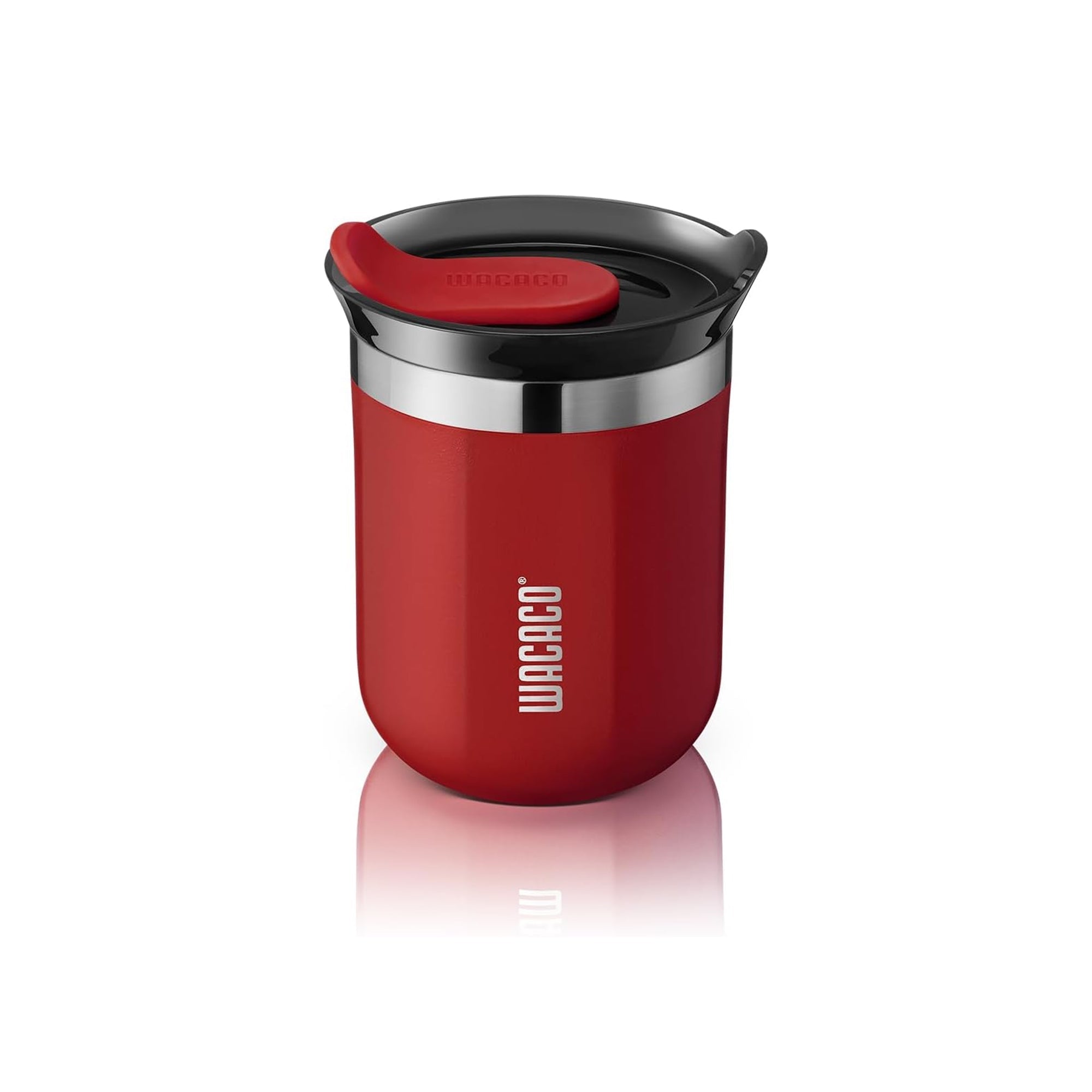 WACACO Octaroma Classico Vacuum Insulated Coffee Mug Red – Stainless Steel Travel Mug