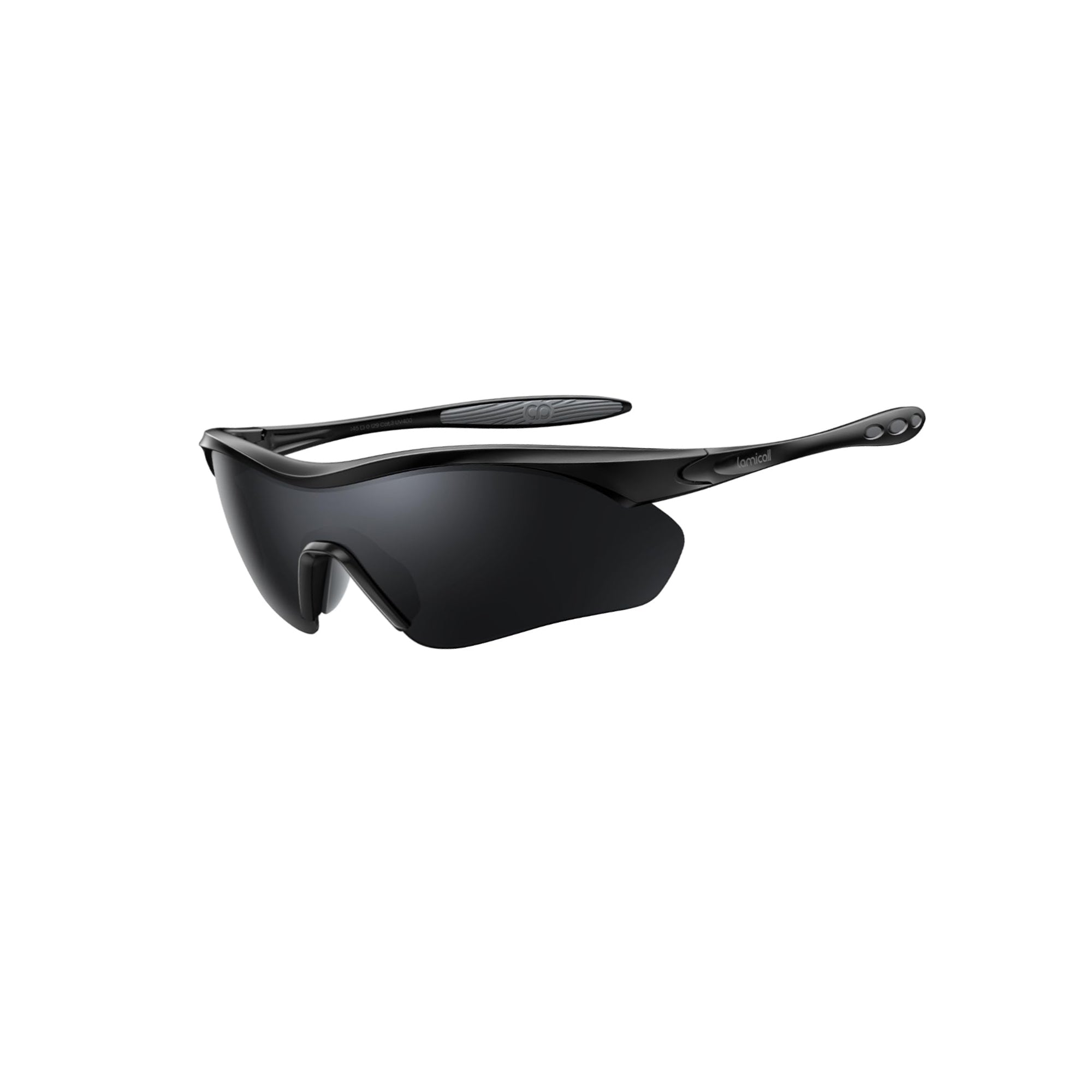 Lamicall Polarized Sports Sunglasses 22g – UV400 Protection for Men & Women | Lightweight Running, Cycling, Fishing & Golf Sun Glasses (Black Gray)