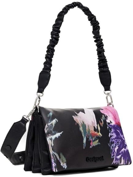 Desigual WomenŸ??s PU Across Body Bag Black Stylish Everyday Crossbody Bag