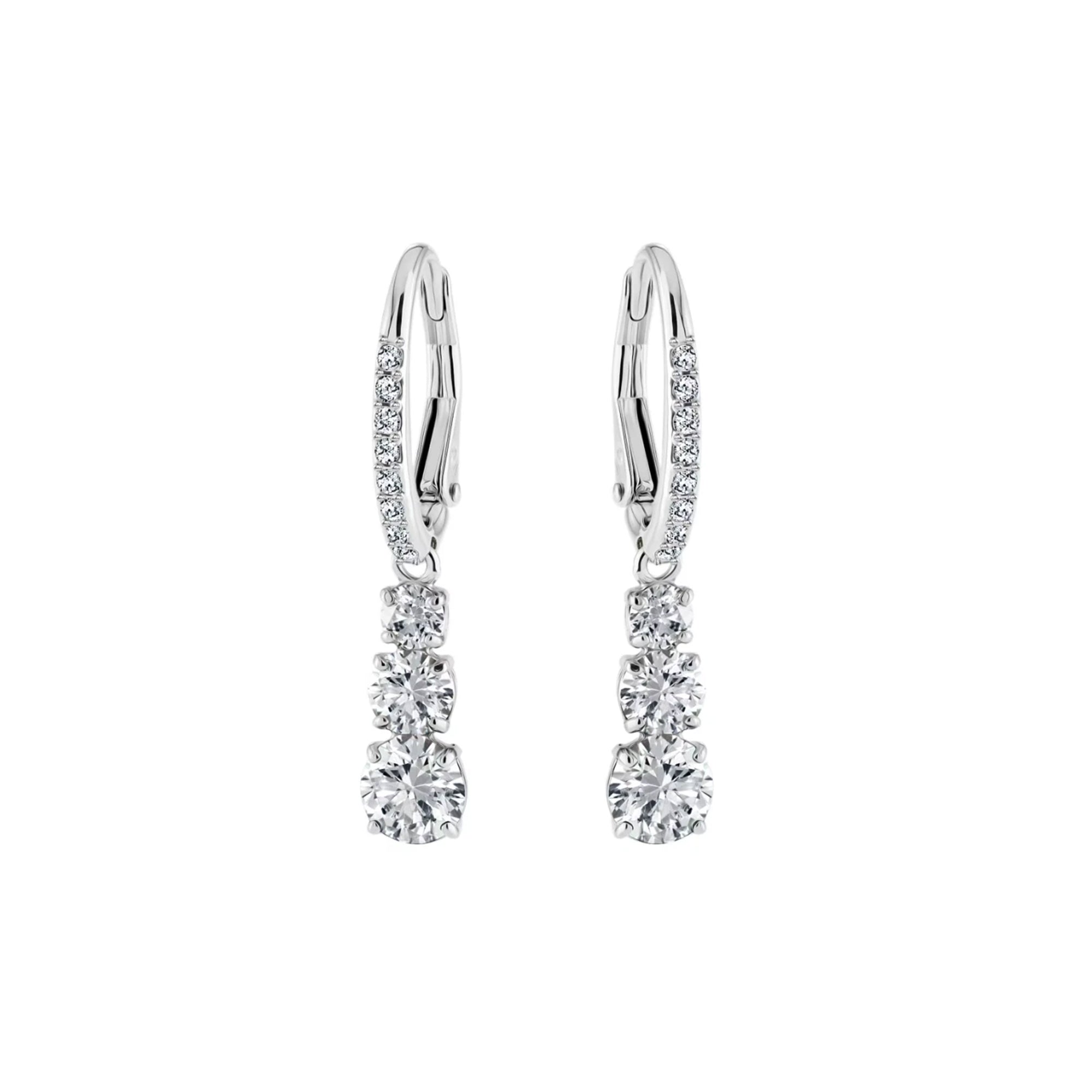 Swarovski Attract Trilogy Crystal Necklace and Earrings Jewelry Collection