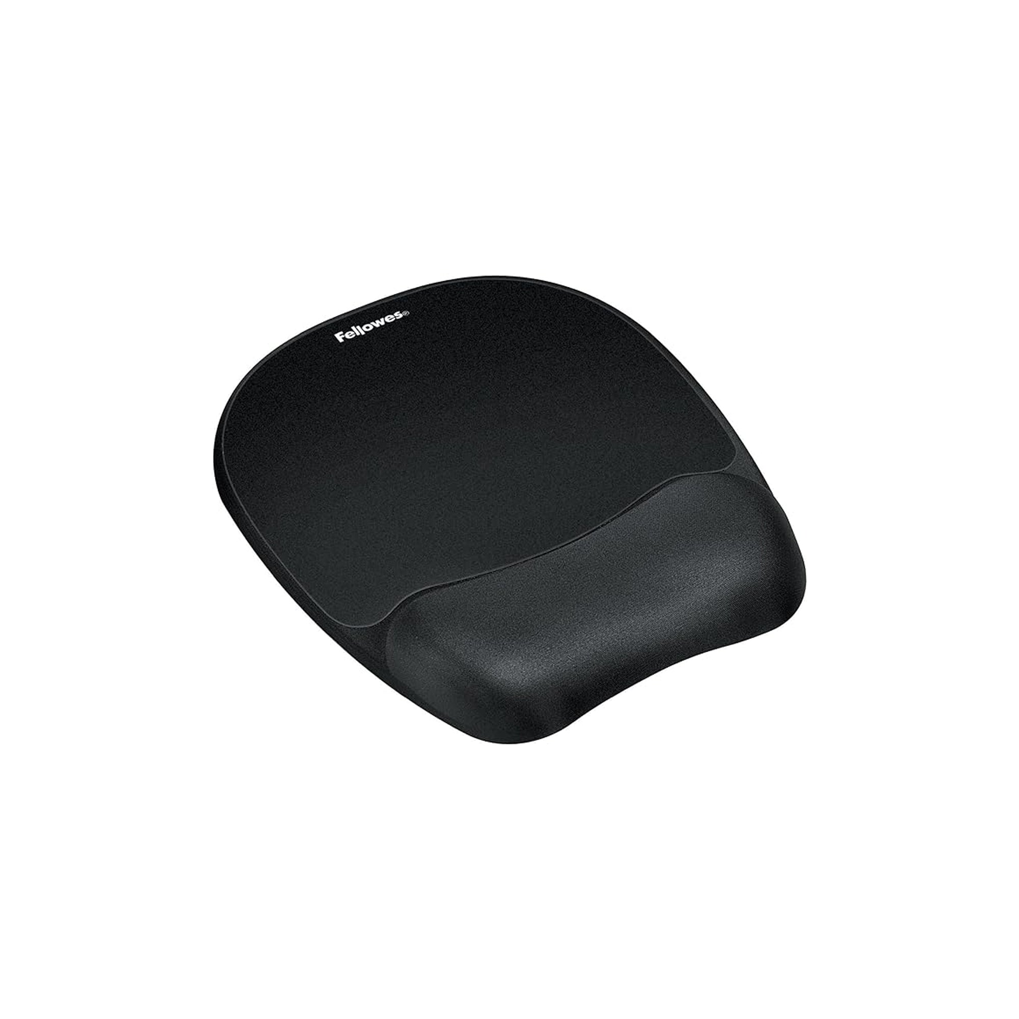 Fellowes Memory Foam Mouse Pad/Wrist Rest Ergonomic Mouse Pad with Wrist Support, Black (9176501)
