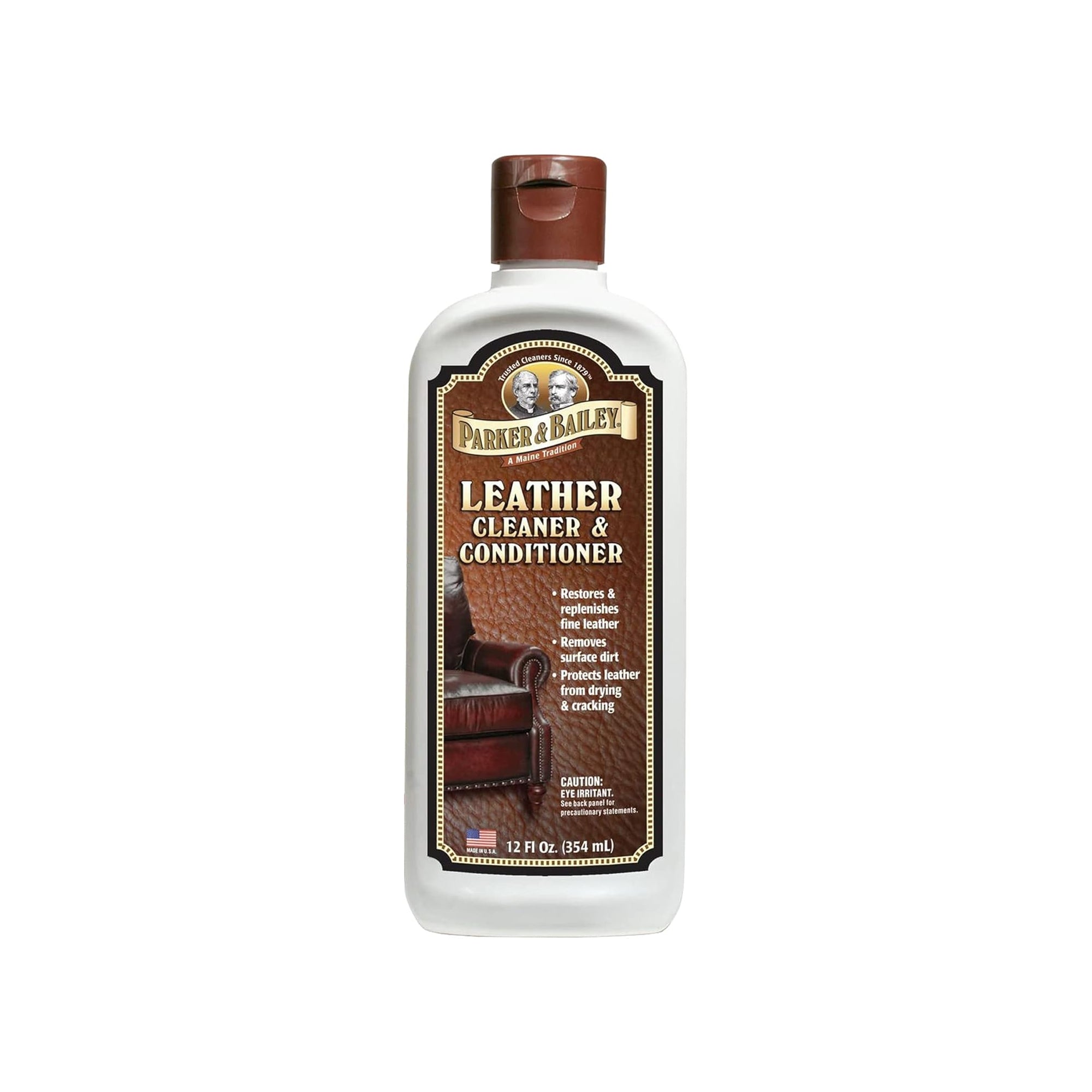 Parker & Bailey Leather Cleaner & Conditioner – 12 oz, Restores and Conditions Leather for Furniture, Car Interiors, Shoes, Handbags, and Upholstery