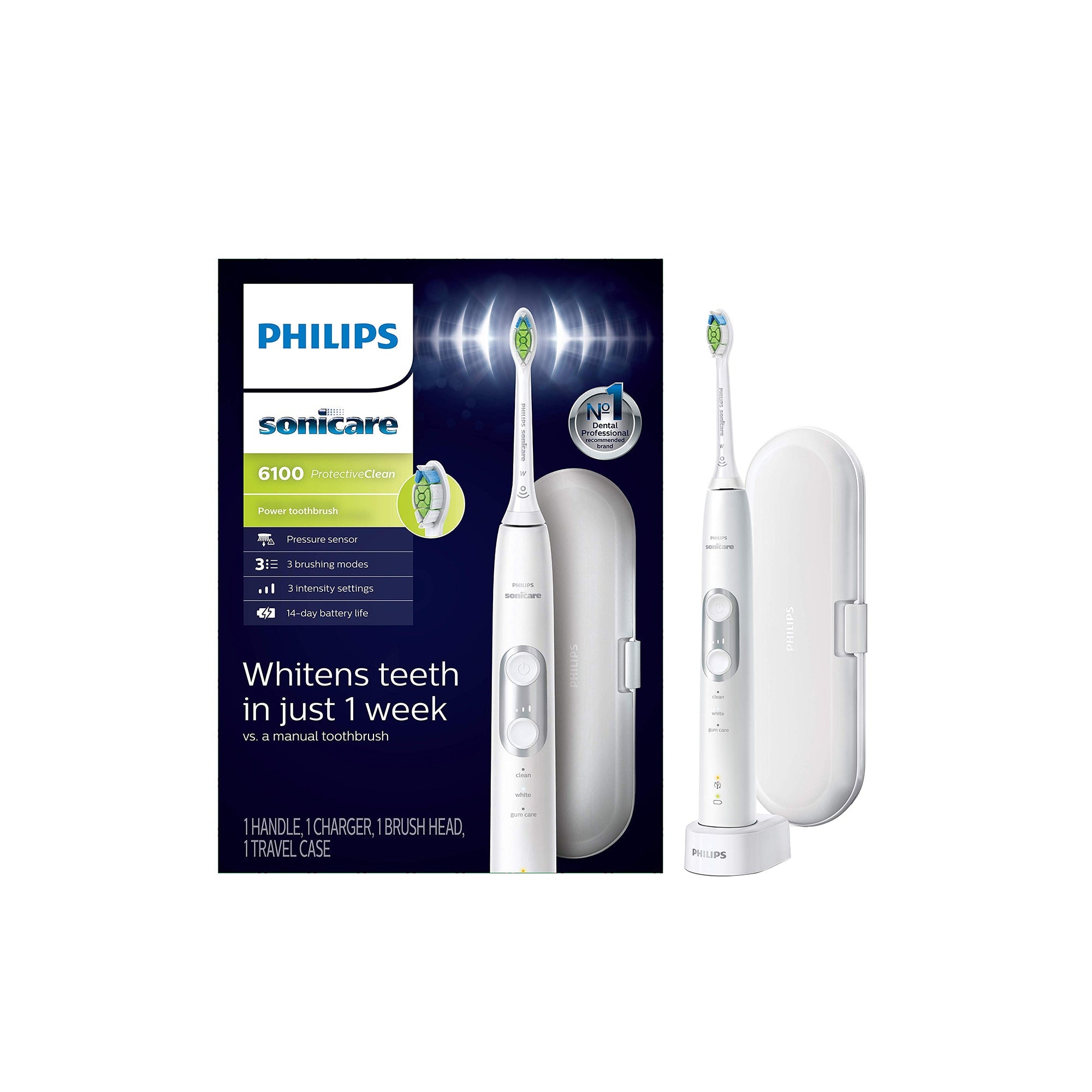 Philips Sonicare Protective Clean 6100 Electric Tooth Brush, Hx6877/21, 1 Pound