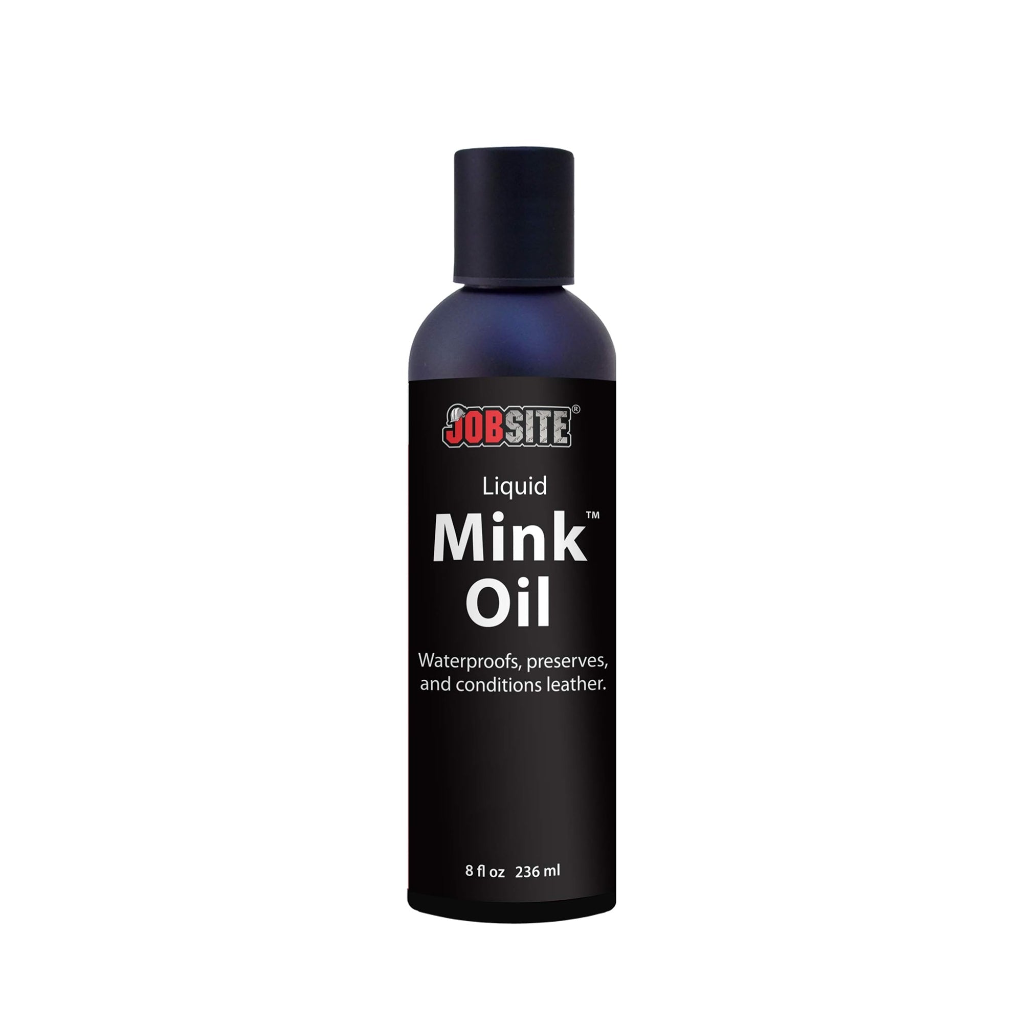 JOB SITE Premium Mink Oil Leather Waterproof Liquid 236 ml – Conditioner and Protector for Leather Shoes and Accessories
