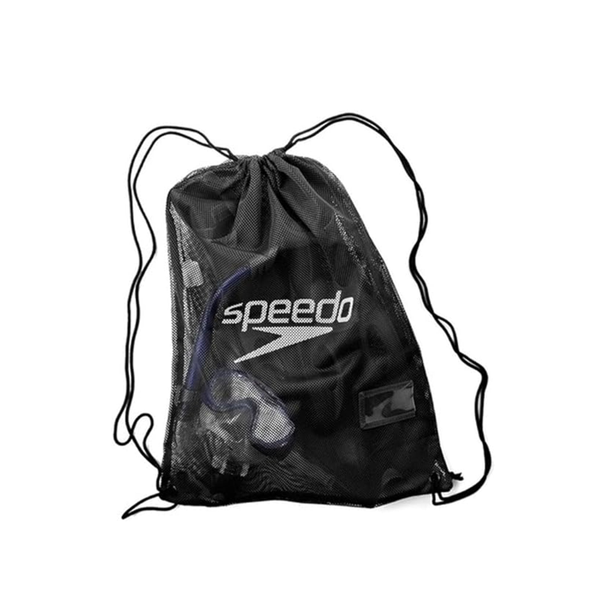 Speedo Equipment Mesh Bag 35L for Unisex Adults – Red Swim Gear Bag with Drawstring Closure for Training and Pool Use