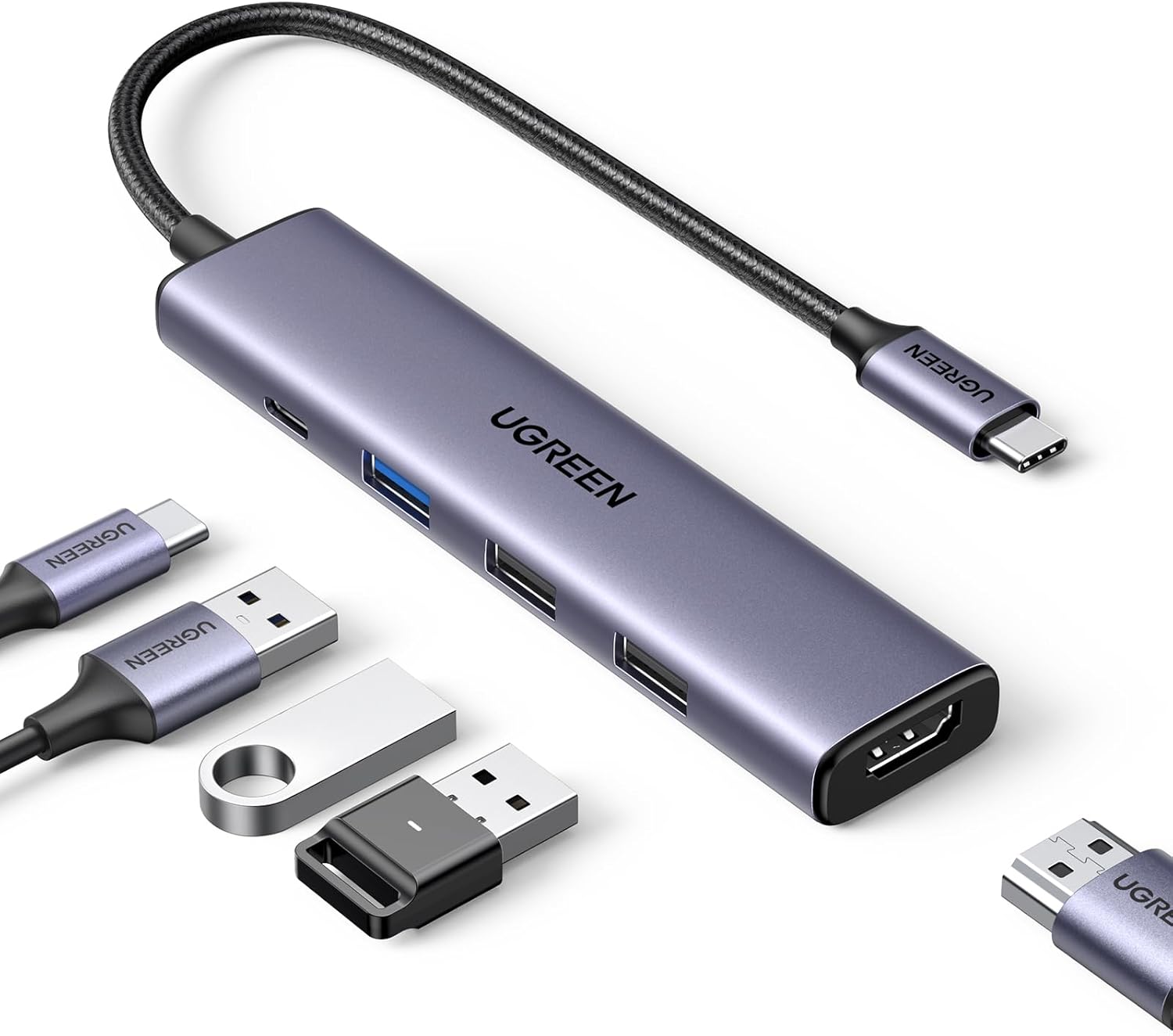 UGREEN Revodok 105 USB C Hub Multiport Adapter for Laptop and Tablet Connectivity