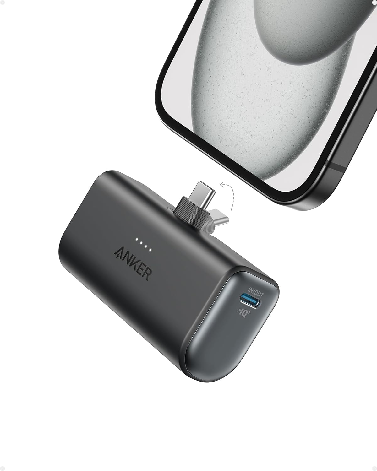 Anker Nano Power Bank | 5000mAh 22.5W Foldable USB-C Charger