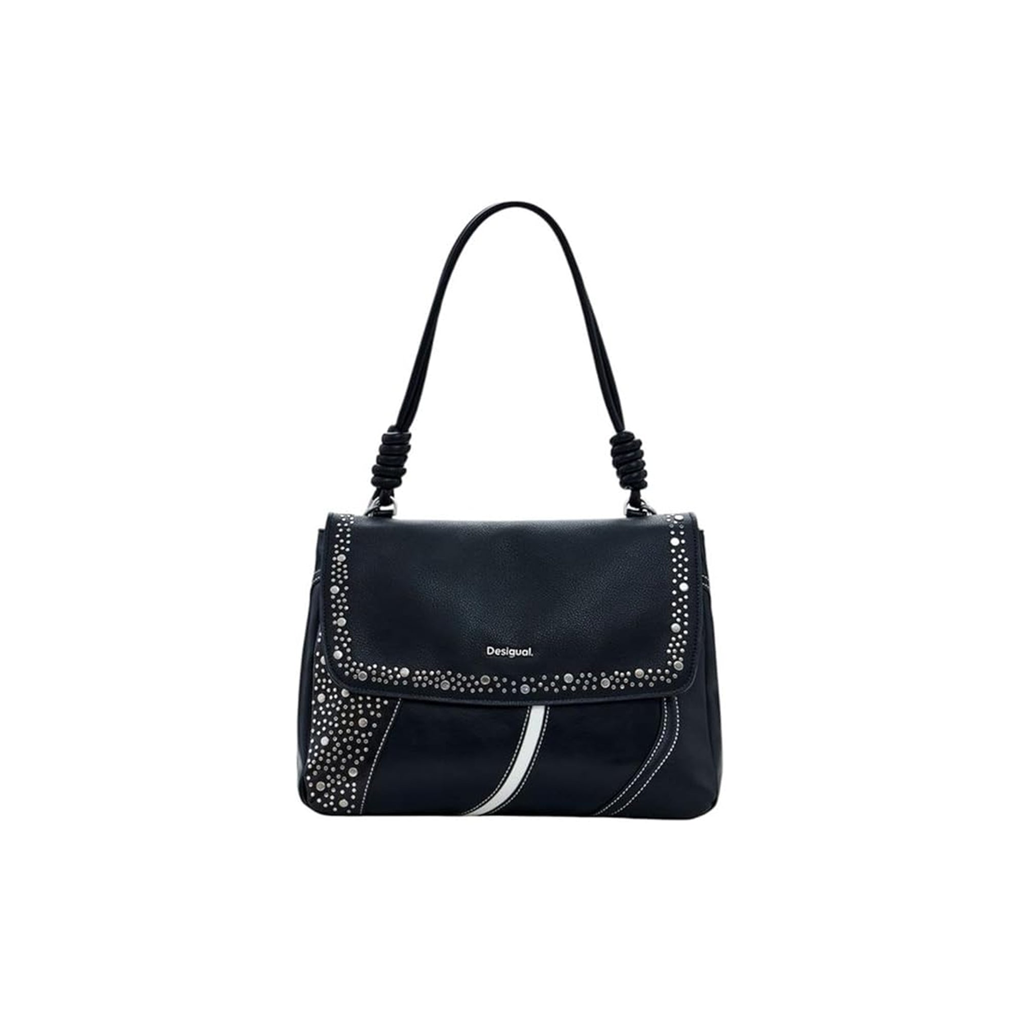 Desigual POSADAS Womens Polka Dot Bag Black Stylish Everyday Handbag