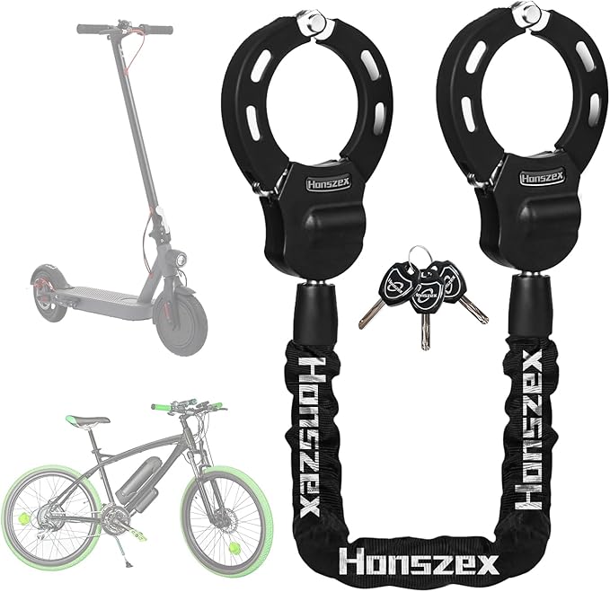 Honszex E-Scooter & Bicycle Handcuff Lock Ÿ?? 36.22" High-Security Colorful Bike Lock with Key