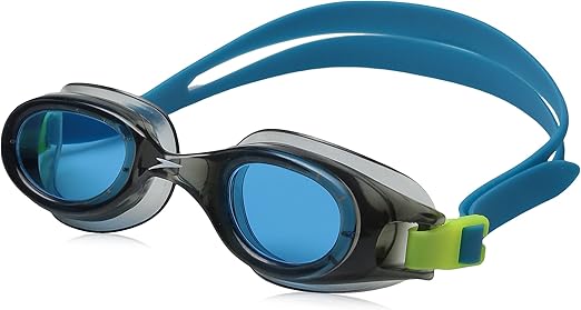 Speedo Hydrospex Swim Goggles Unisex Child Ages 6 to 14 Grey Blue