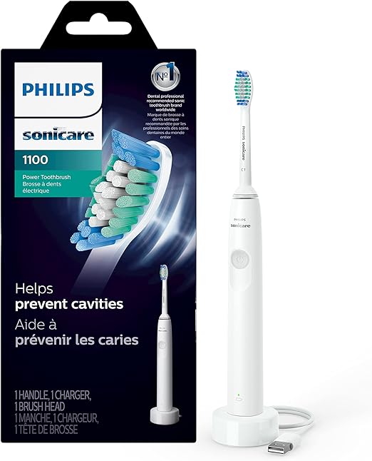 Philips Sonicare 1100 Electric Rechargeable Power Toothbrush, White Grey HX3641/02