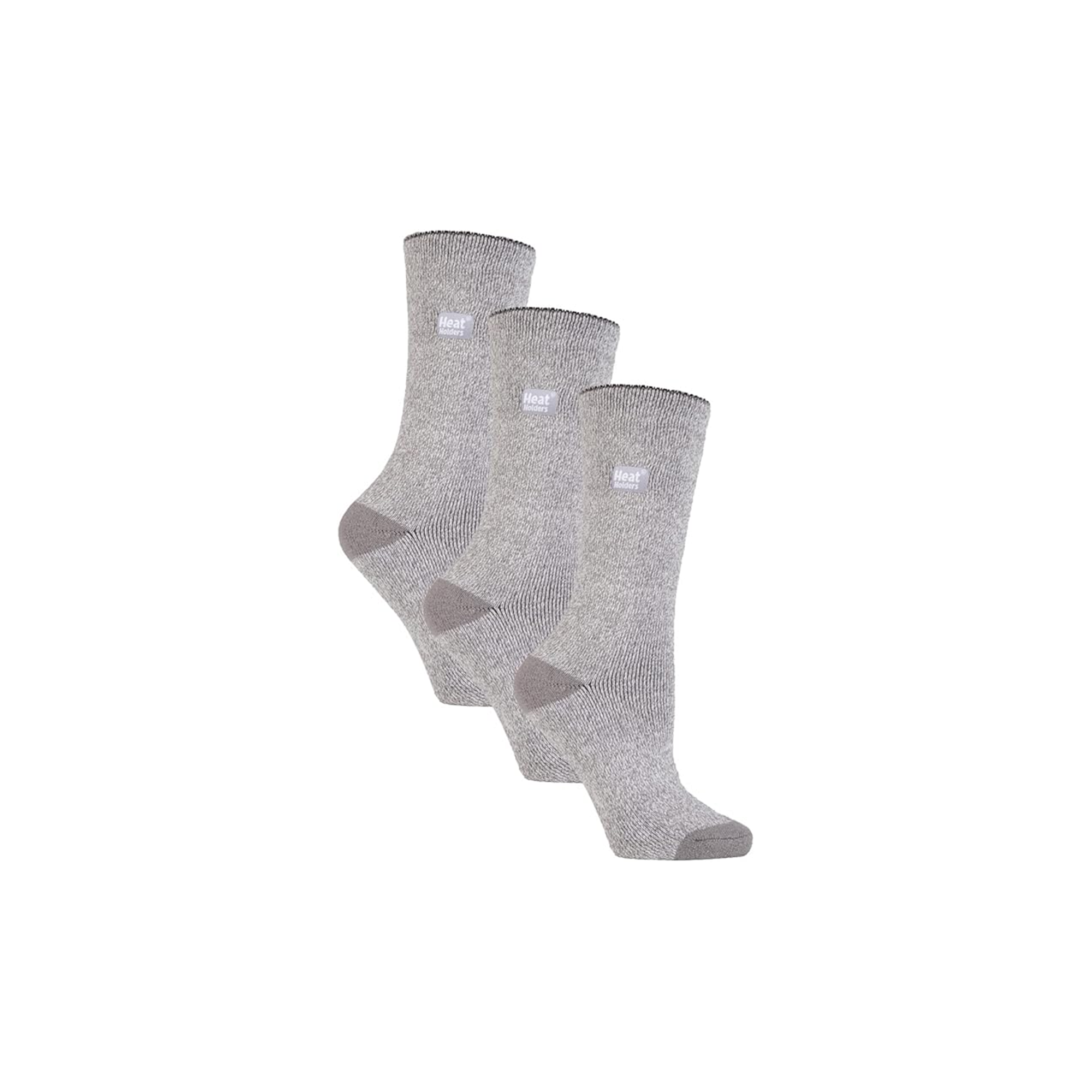 Heat Holders Lite Womens Thermal Socks 3 Pair Multipack Thin Warm Winter Dress Socks Silver 37 42 EU