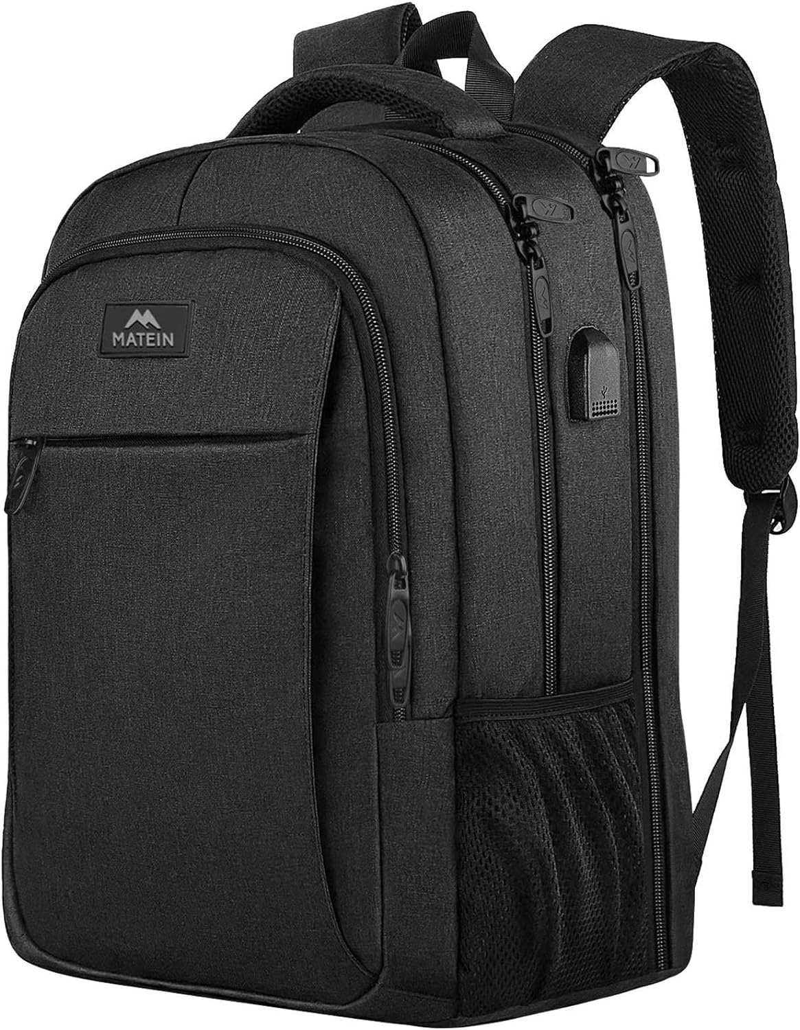 MATEIN Large Laptop Backpack 43 cm Ÿ?? Anti-Theft, Waterproof, USB Charging Port, Business Travel Rucksack