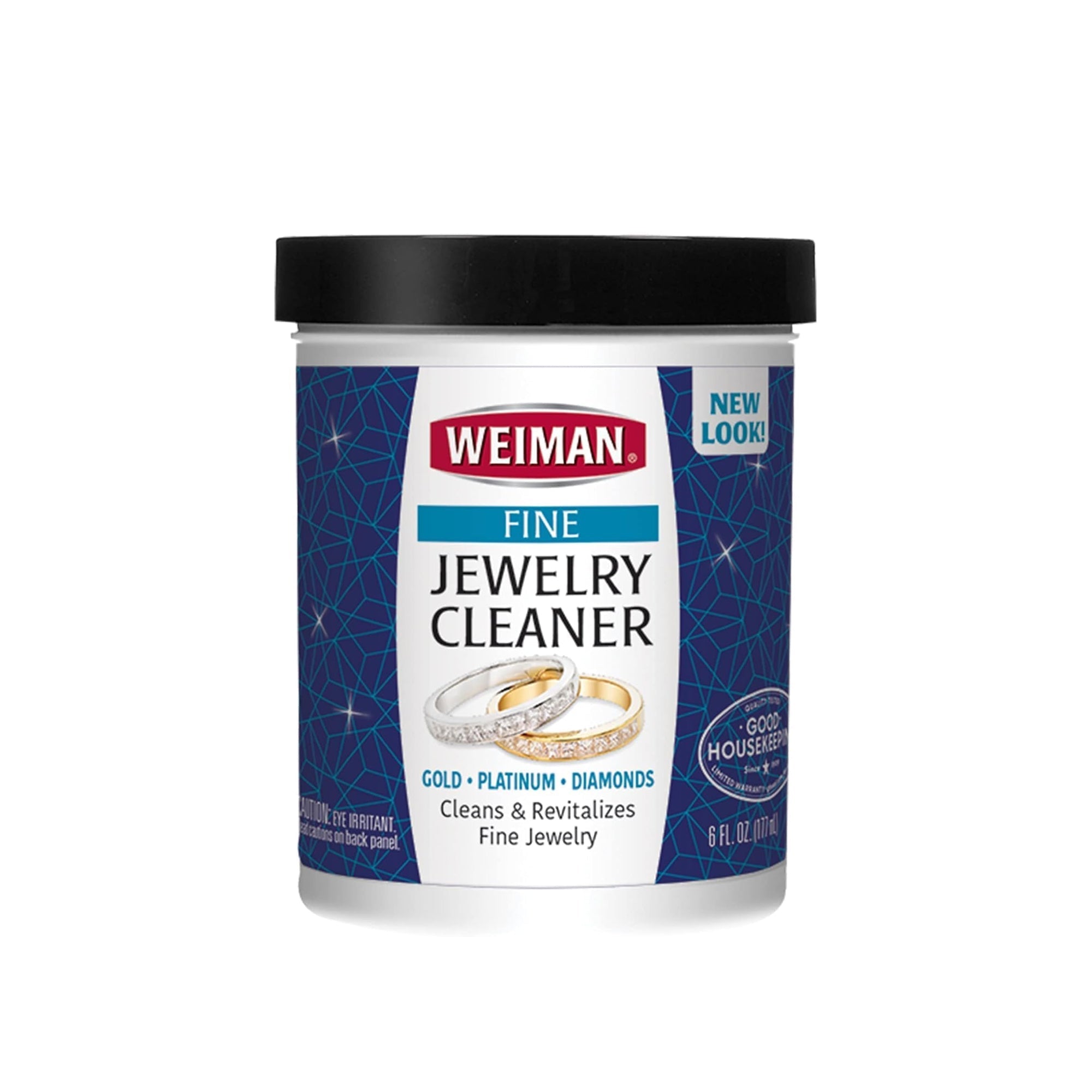 Weiman Fine Jewelry Cleaner Liquid with Cleaning Brush – 6 oz Jewelry Cleaning Solution for Gold, Platinum, Diamonds & Precious Gemstones
