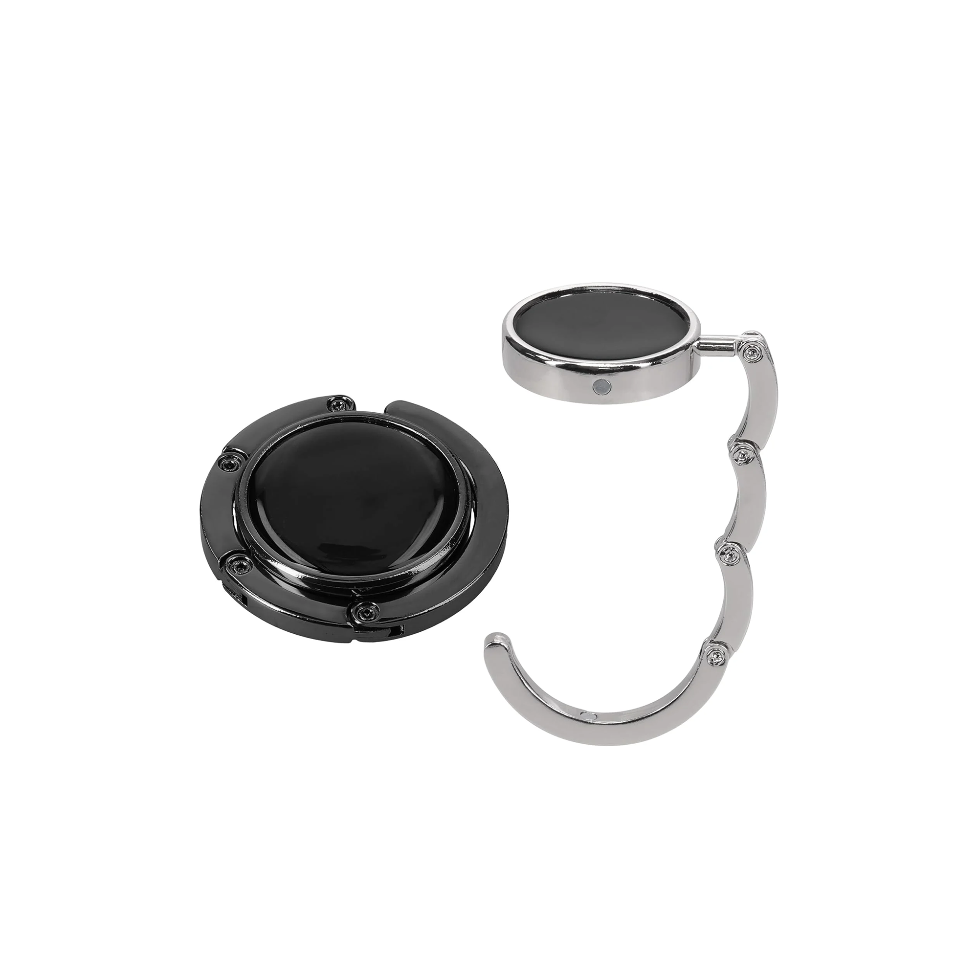kwmobile Handbag Hooks for Tables Folding Purse Hook Hanger Portable Table Bag Holder Set of 2 Black