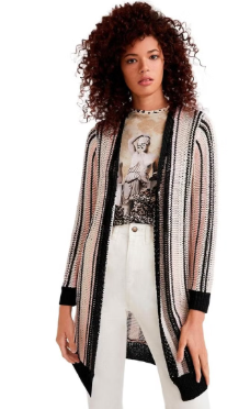 Desigual Womenƒ??s JERS_Cami Sweater Multicolor M, Soft Knit Long Sleeve Pullover, Artistic Vibrant Pattern, Comfortable Stylish Everyday Wear