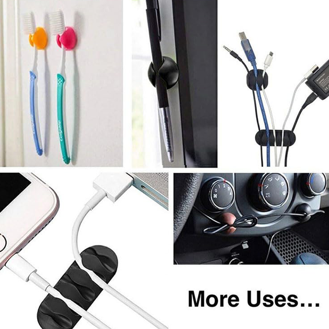 Cable Management Cord Organizer, OHill 16 Pack Black Adhesive Cable Clips, Ideal Cable Organizer Wire Organizer Cord Holder for Desk Accessories Computer Home Office Car Nightstand Cubicle